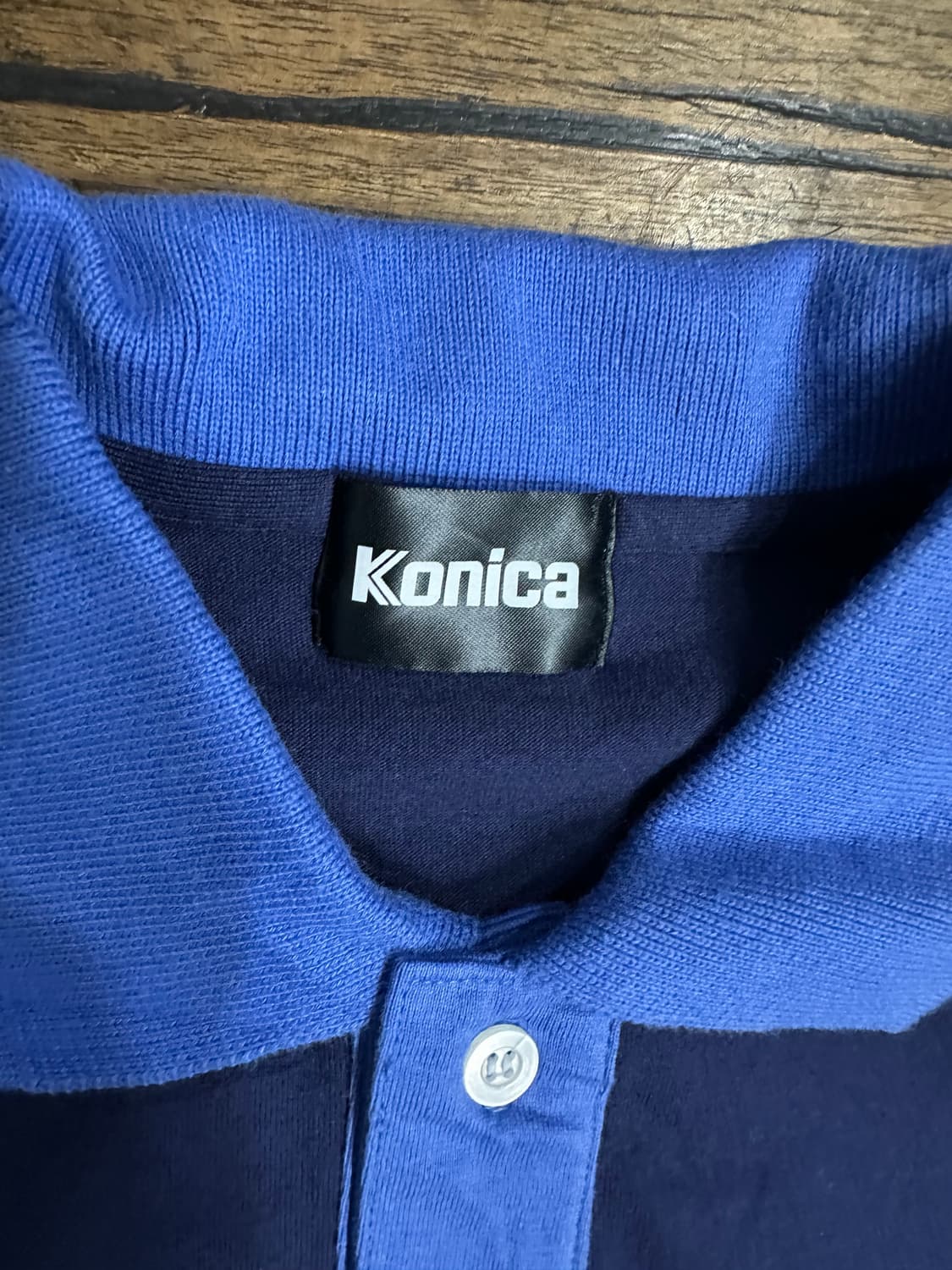 코니카(Konica) FILM & CAMERA 로고 반팔 카라티 네이비 상품이미지3
