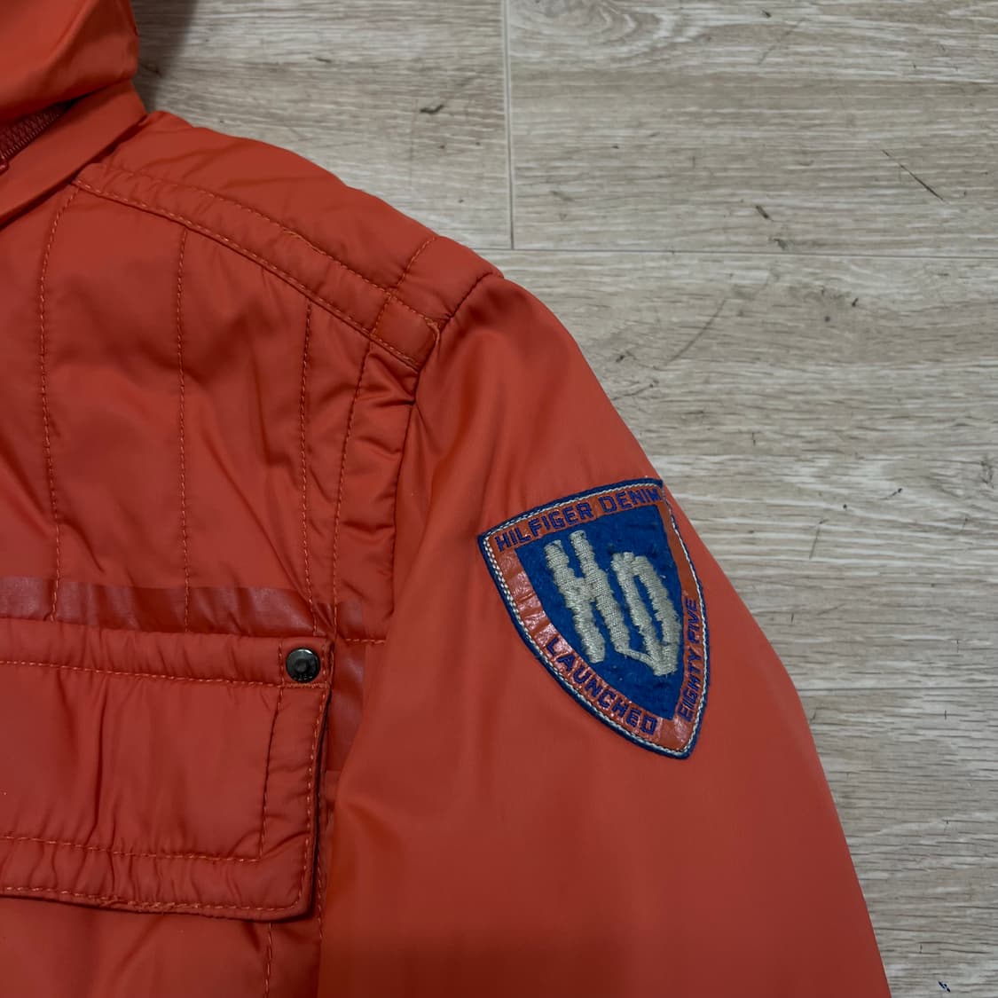 타미힐피거 데님 자수 빅로고 후드 점퍼 [오렌지] M/95 상품이미지4
