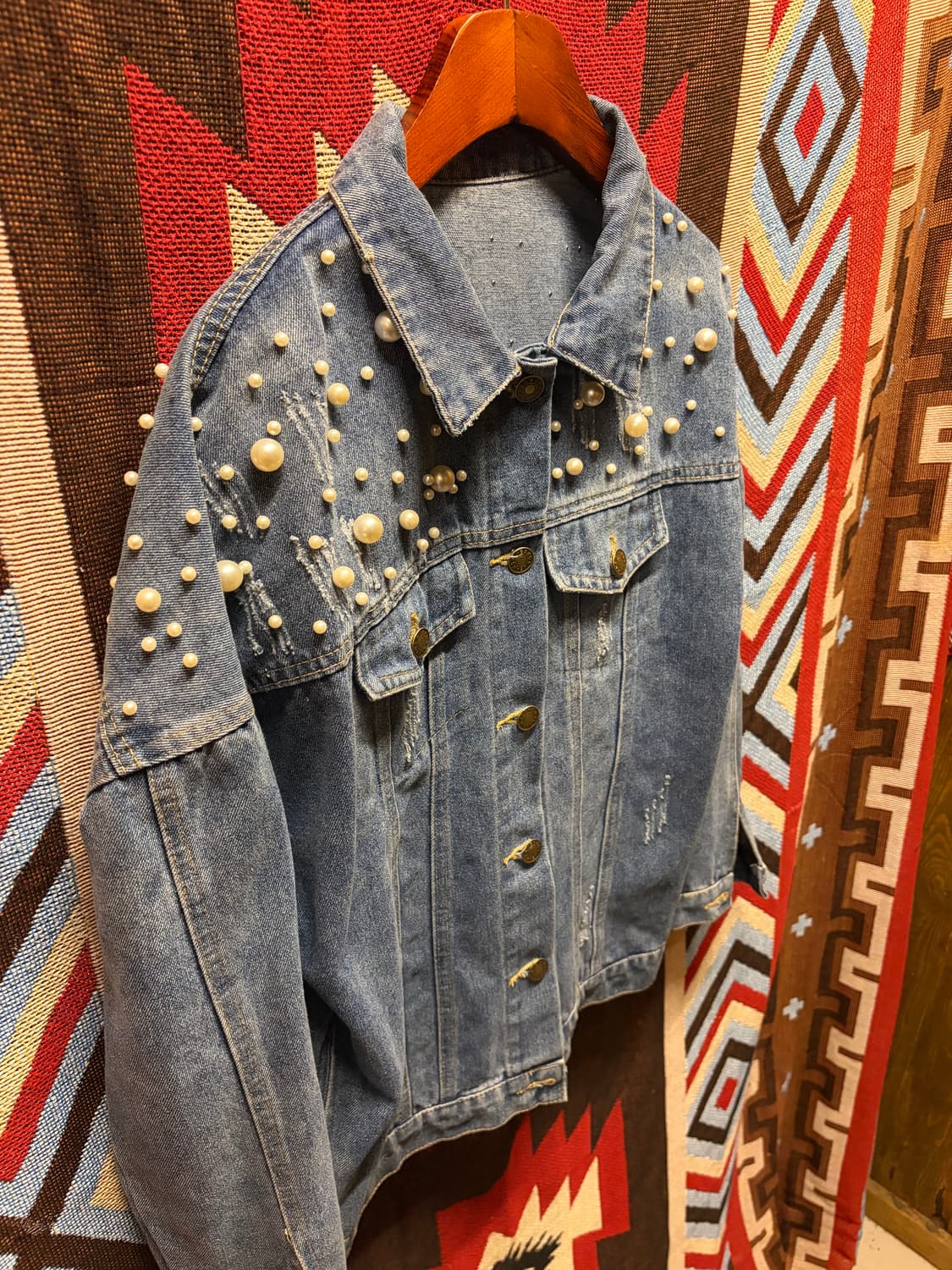 Y2k stud denim jacket / y2k 스터드 데미지 데님자켓 상품이미지2