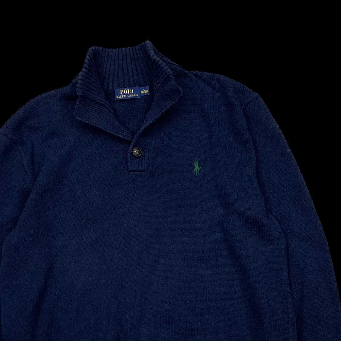 폴로랄프로렌 신형탭 네이비 버튼 카라 코튼 니트 상품이미지2