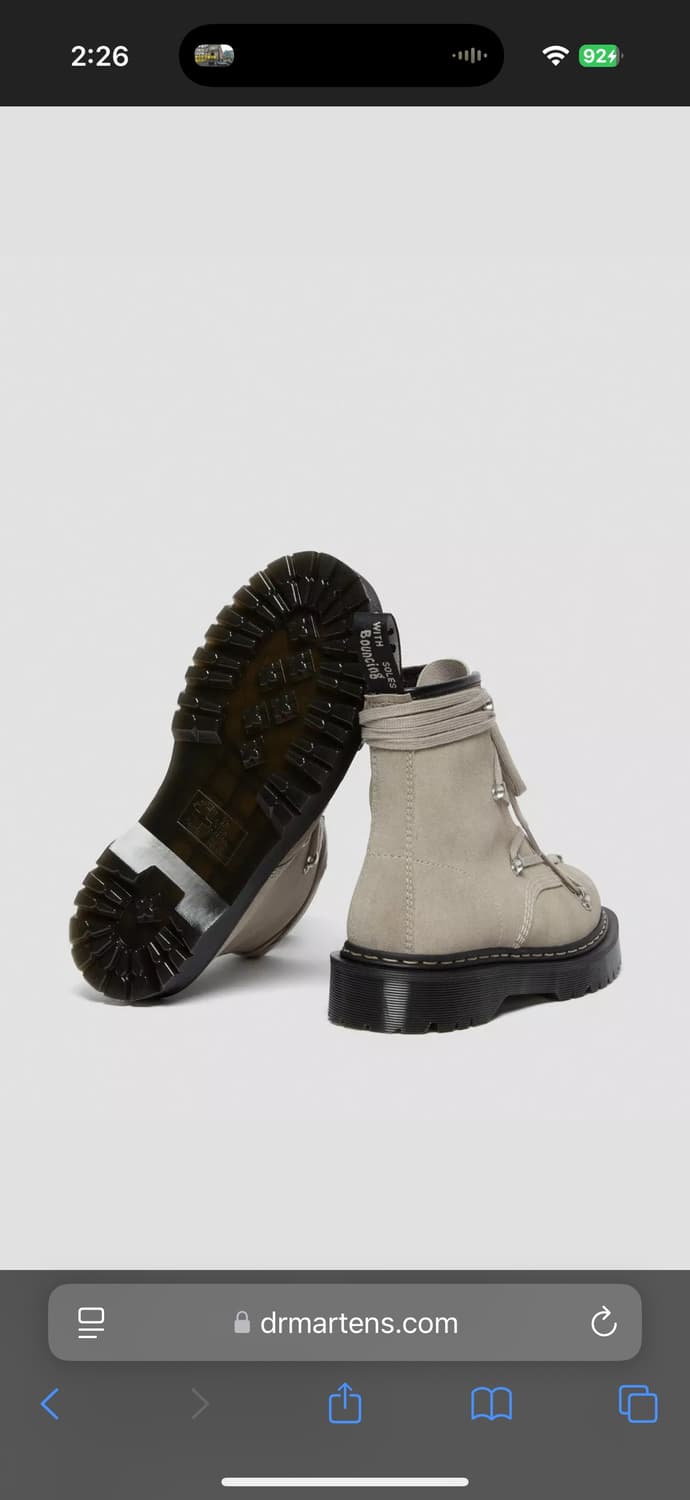 (UK 4) 235 닥터마틴 x 릭오웬스 1460 벡스 스웨이드 부츠 상품이미지7