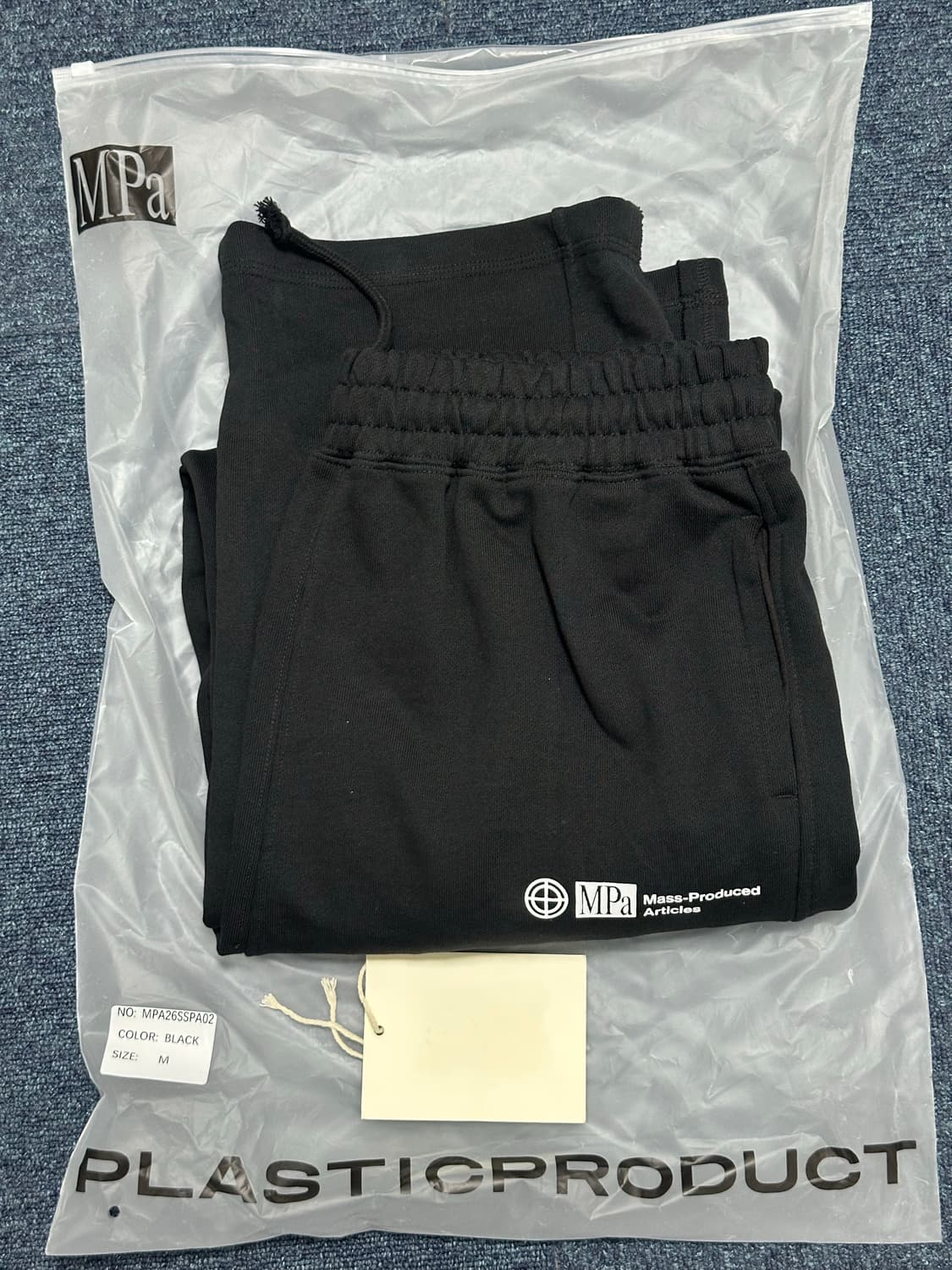 (M) 플라스틱 프로덕트 스웻 팬츠 블랙 상품이미지1