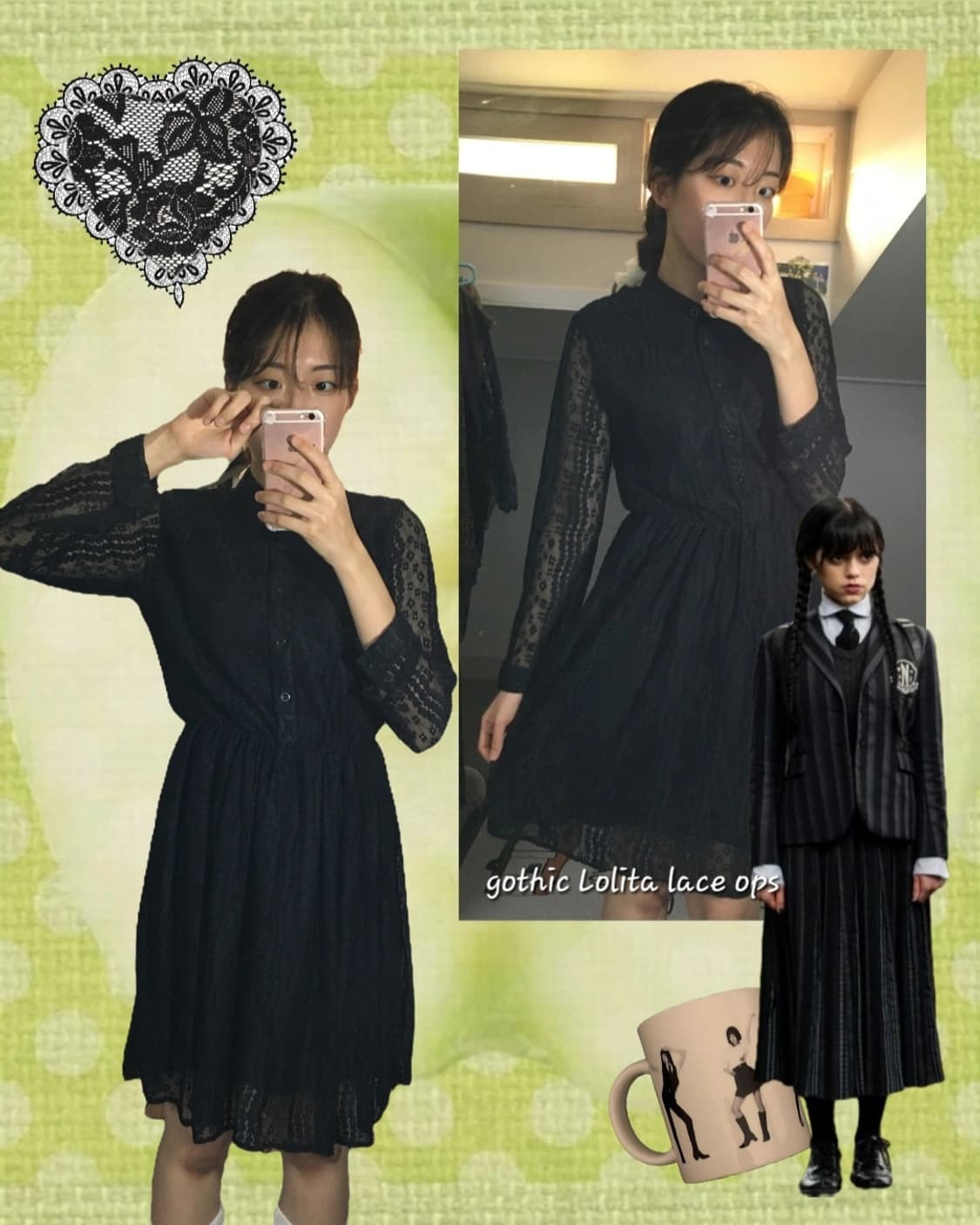 웬즈데이 고스로리 원피스🎃 할로윈 파티의상👻  상품이미지1