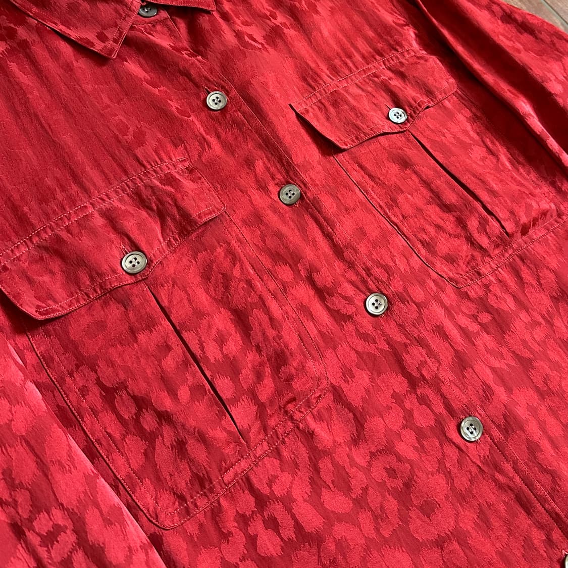 Boutique by elegance leopard silk shirts 상품이미지4