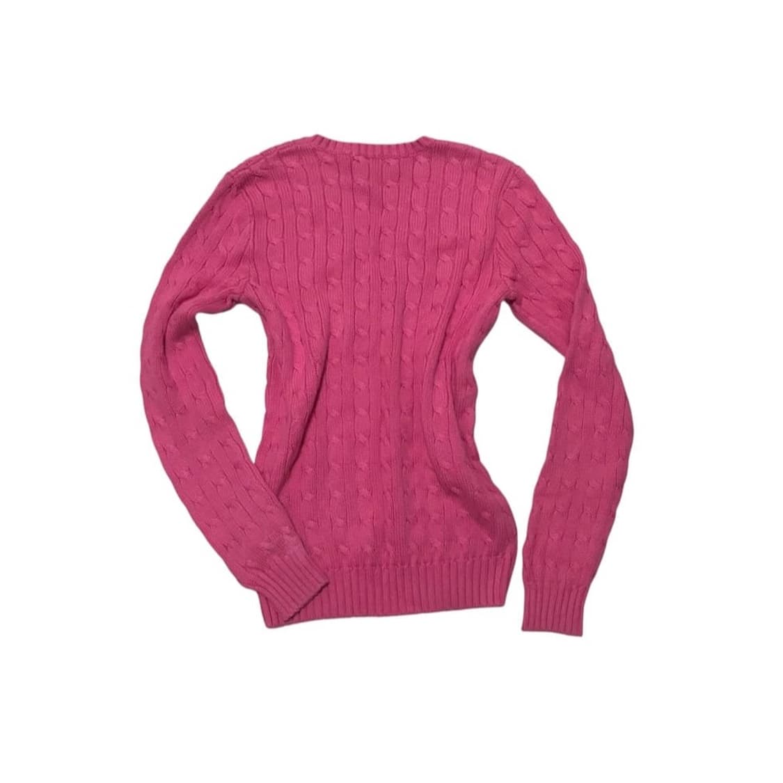 폴로 랄프 로렌 스포츠 브이넥 케이블 니트 핑크 상품이미지2