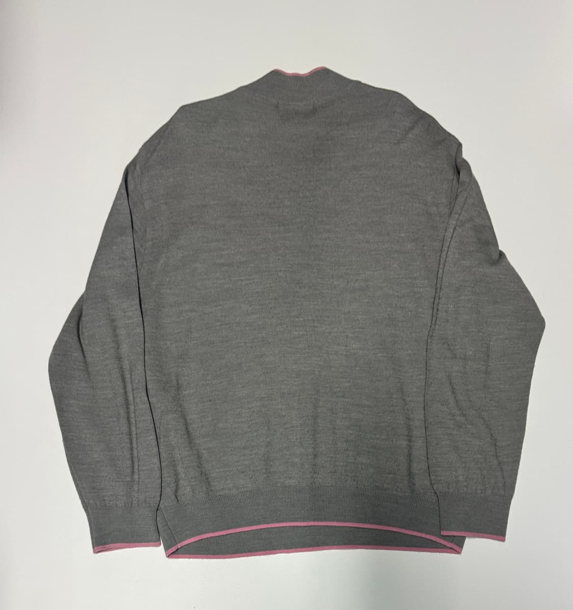 코오롱 지오투 아가일 체크 반집업 니트 XL 상품이미지2