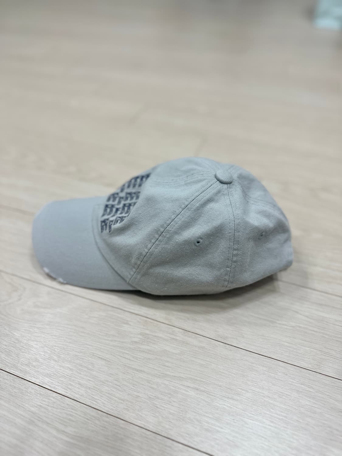 [마뗑킴] 레터링 워시드 볼캡 라이트그레이 F 상품이미지4
