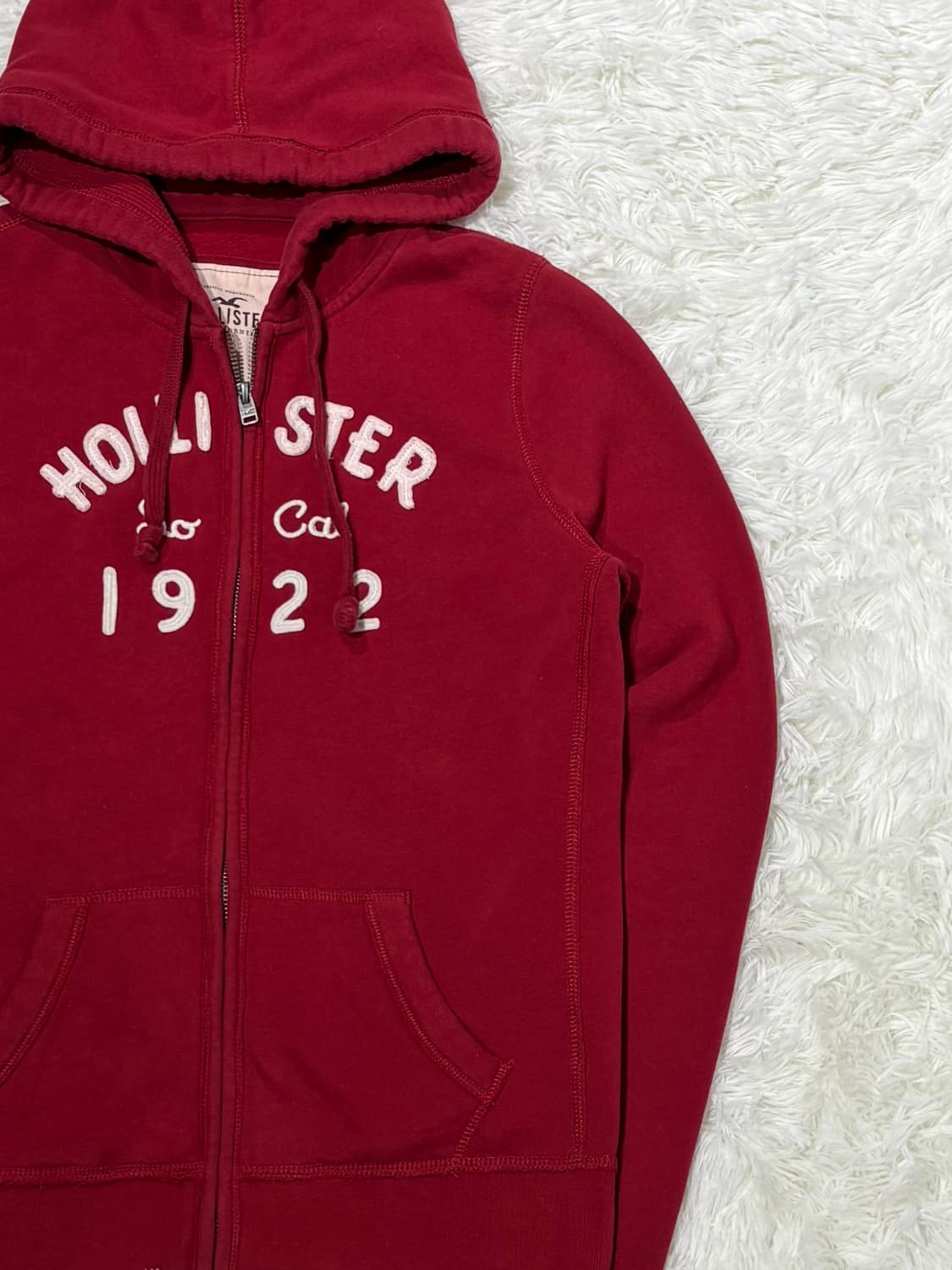 홀리스터 레드 후드집업 상품이미지5