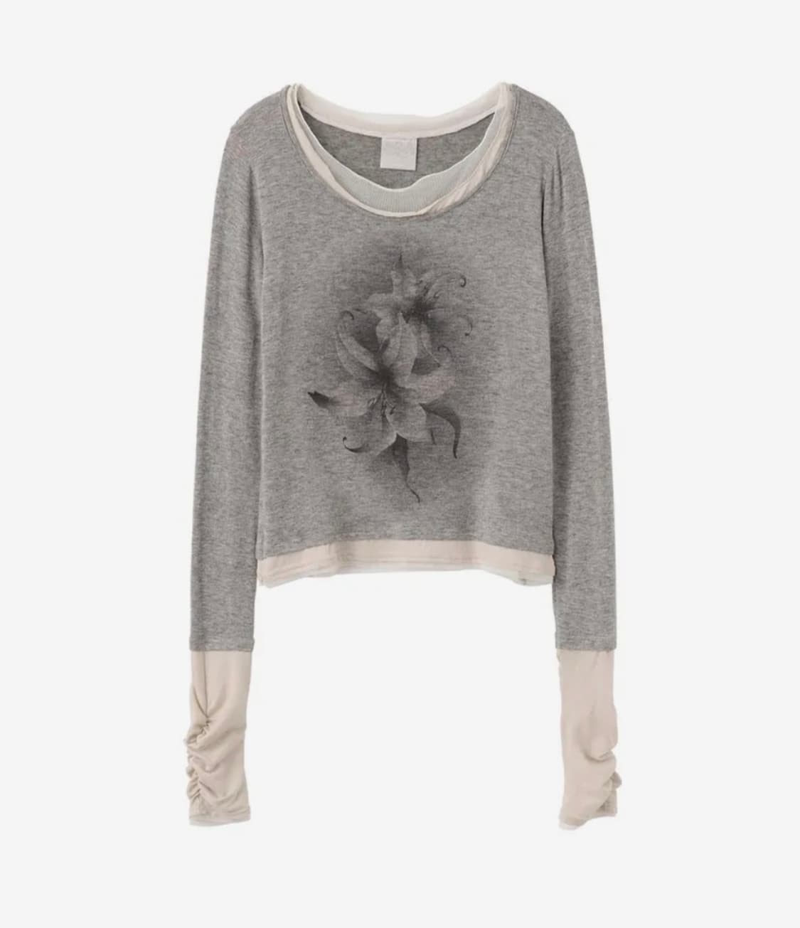 스컬프터 Triple Layered L/S Tee Melange Gray 상품이미지1