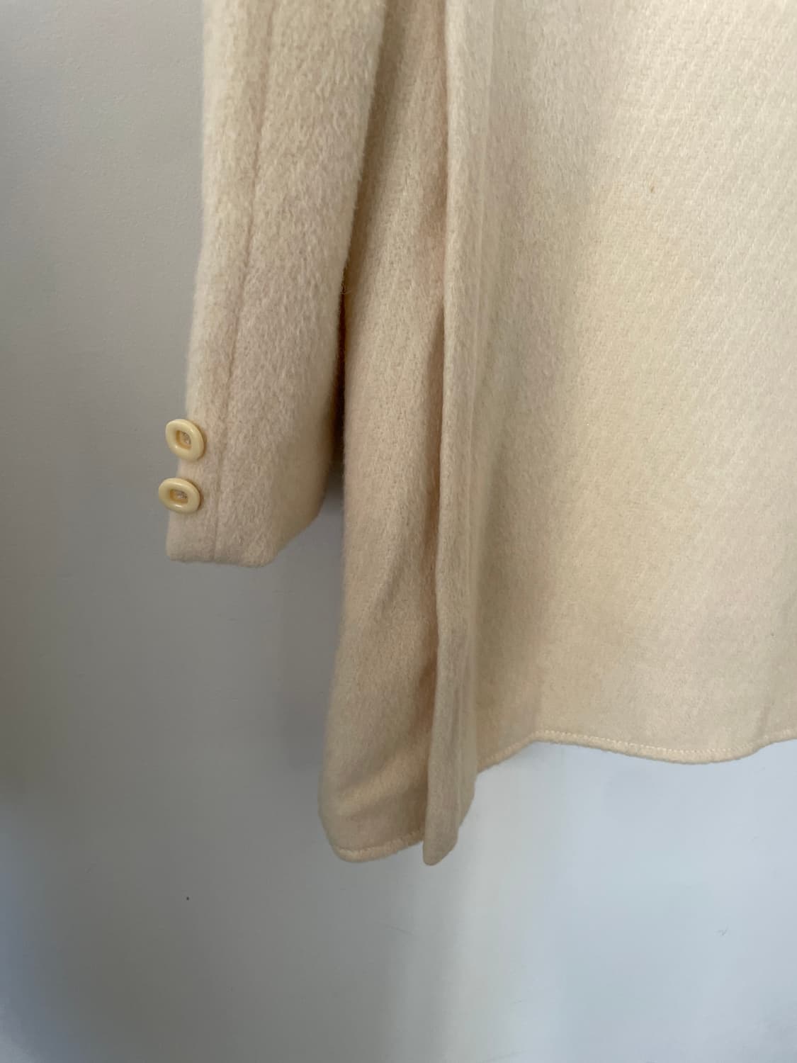 vintage cream double breasted half coat 상품이미지8