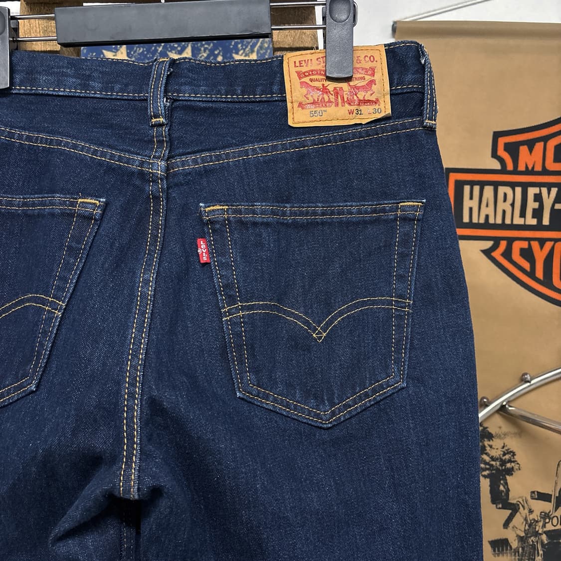 현행 리바이스 550 릴렉스드핏 진청 데님팬츠 N585 상품이미지5
