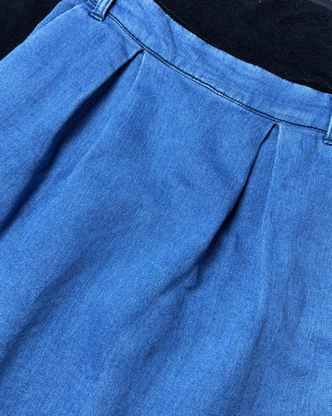 일본빈티지 핀턱 데님 스커트 상품이미지3