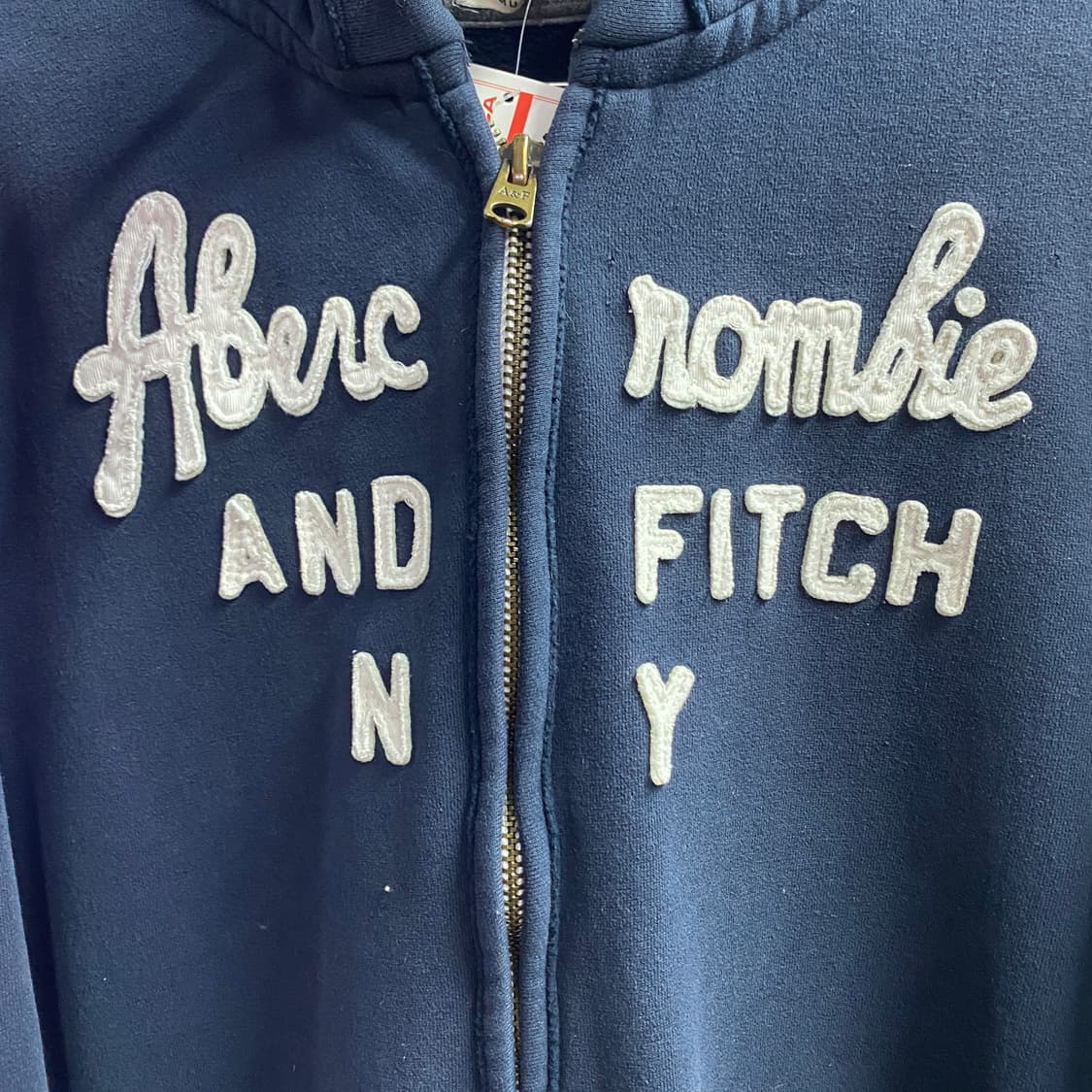 아베크롬비 스펠로고 네이비 후드집업 B4111 상품이미지3