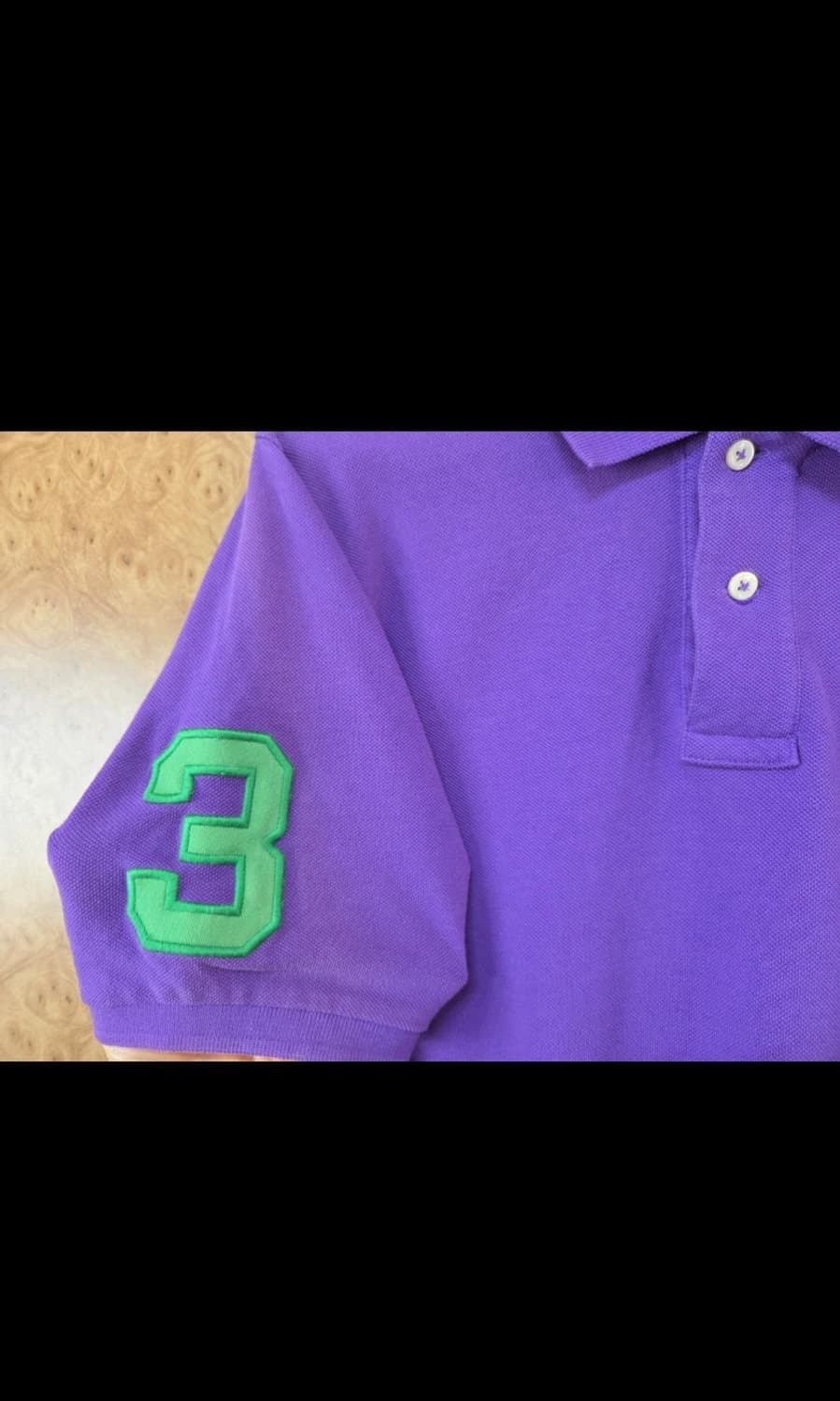 폴로 랄프로렌 퍼플 빅포니 반팔 카라티 M 상품이미지3