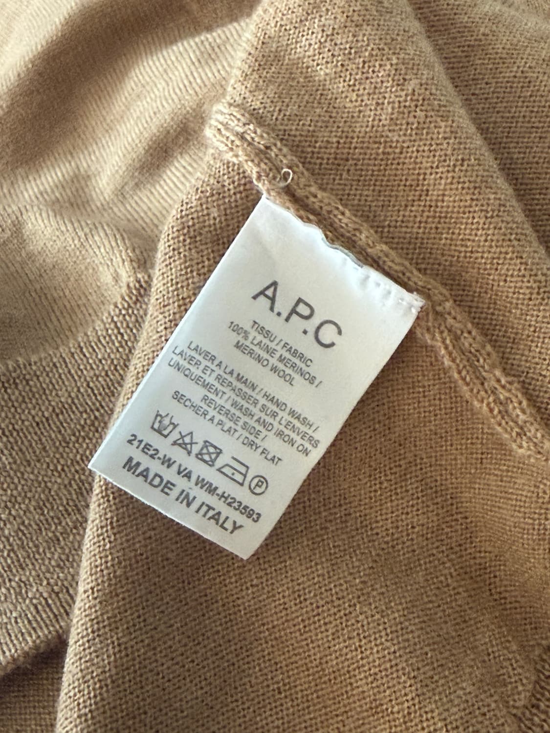 [M] A.P.C. Collar Sweater Beige 상품이미지6