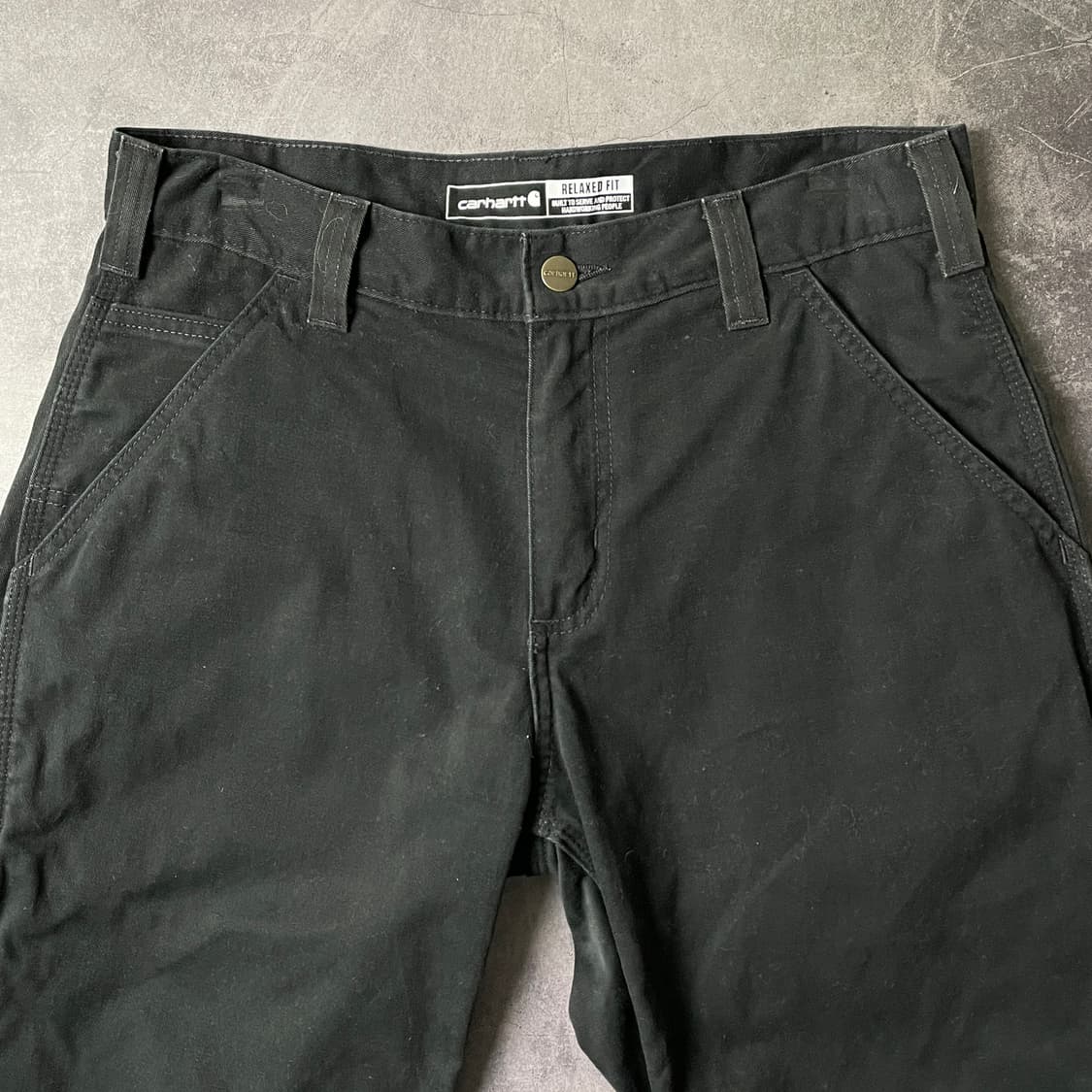 CARHARTT 칼하트 빈티지 블랙 싱글니 워크팬츠 상품이미지2