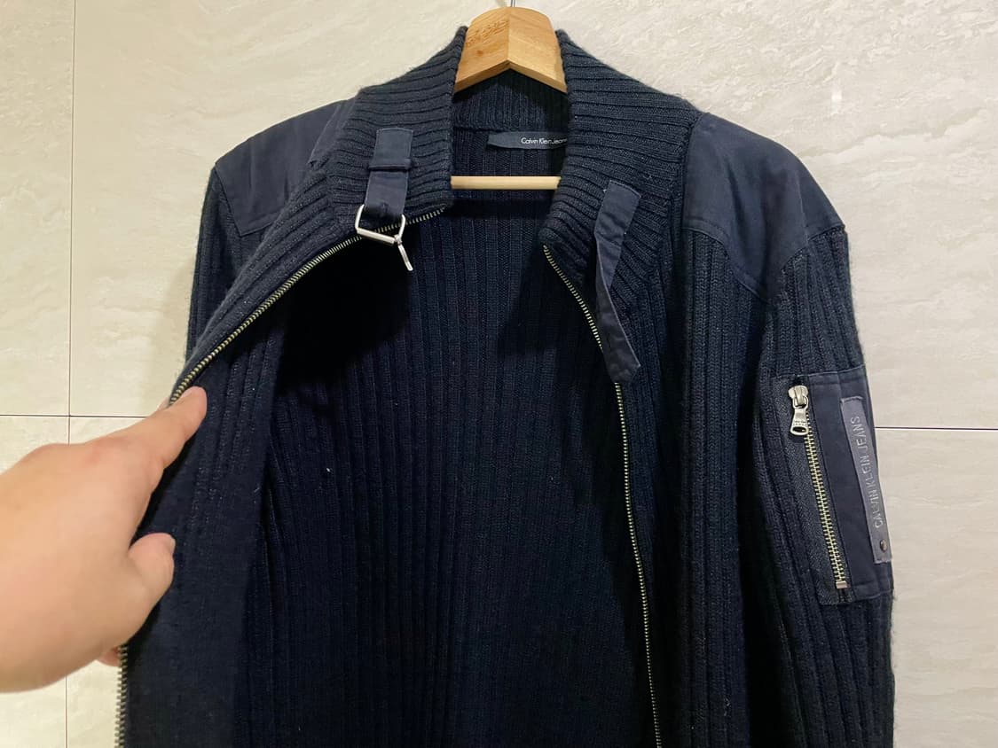 CK / 레트로 니트 집업, 남성 자켓 / L 상품이미지8