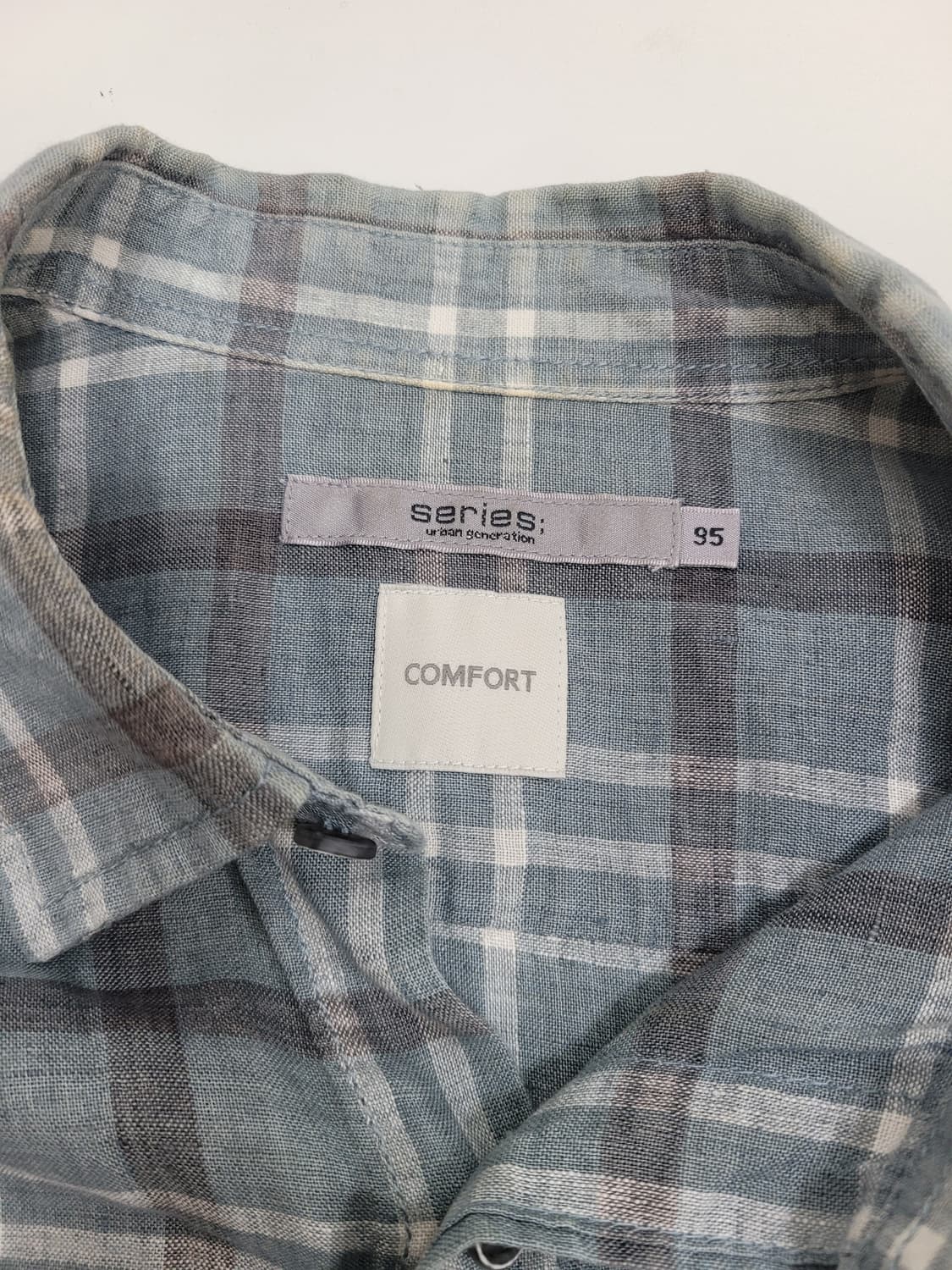 Series 시리즈 컴포트 피그먼트 린넨 체크 셔츠 / 남 95 BUX
 상품이미지7