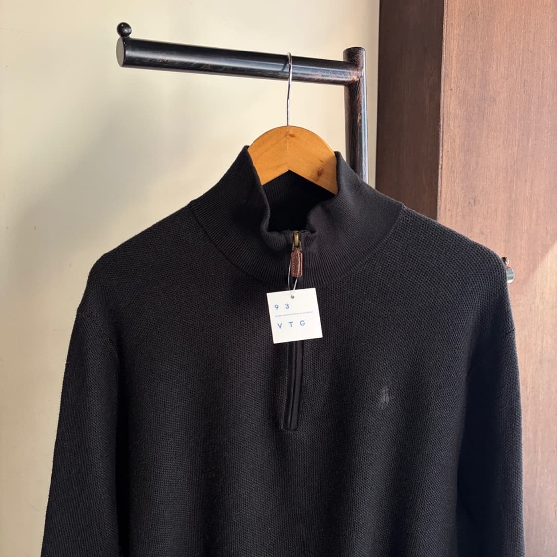 15284 - 폴로 랄프로렌 블랙 반집업 니트 (피마 코튼) 상품이미지1