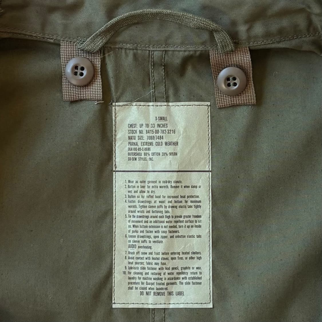 [데드스탁] 80s USARMY M65 피쉬테일 파카(XS/90-100) 상품이미지7