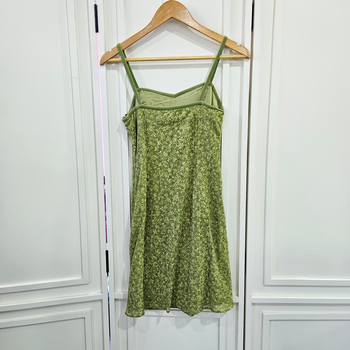 빈티지 그린 플로럴 원피스 가디건 세트 상품이미지7