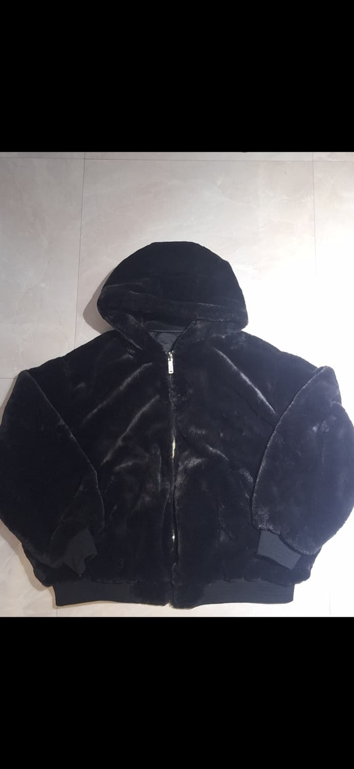 ZARA 밍크 퍼 후드봄버 상품이미지1