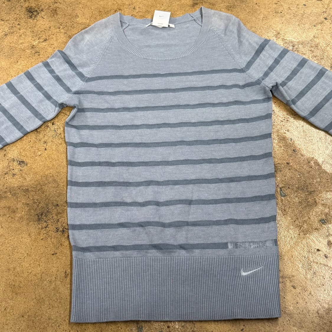[정품/S] 나이키 스트라이프 긴팔 니트 블루 b10 상품이미지3