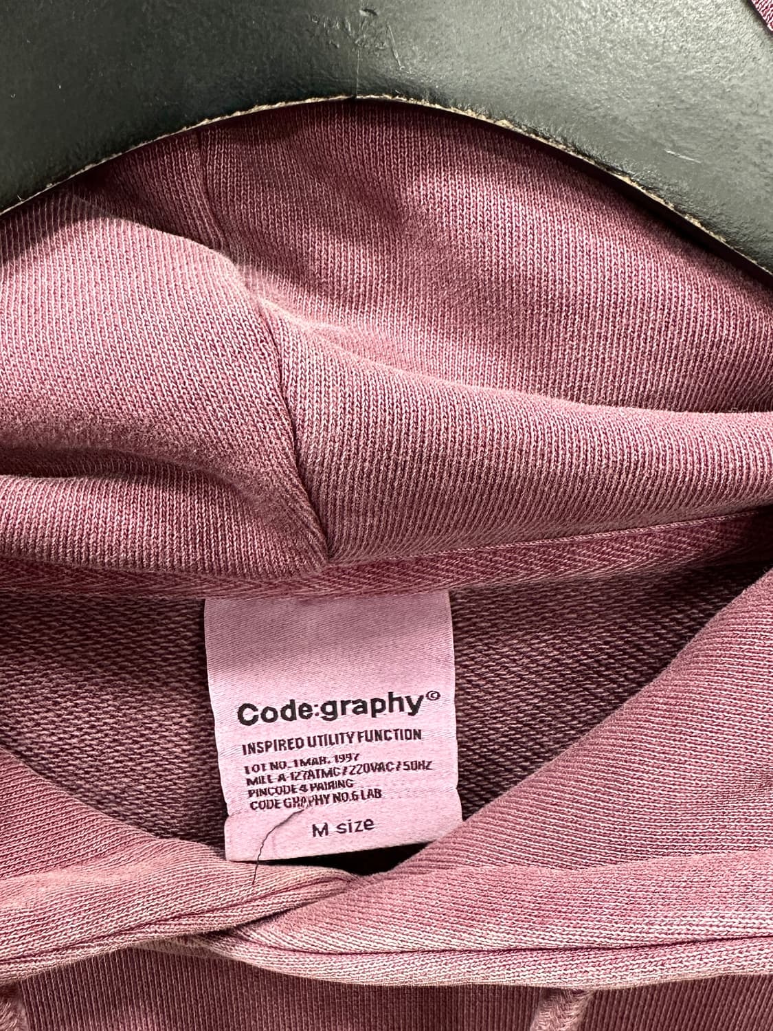 코드그라피 월드와이드 로고 피그먼트 후드 M 상품이미지5