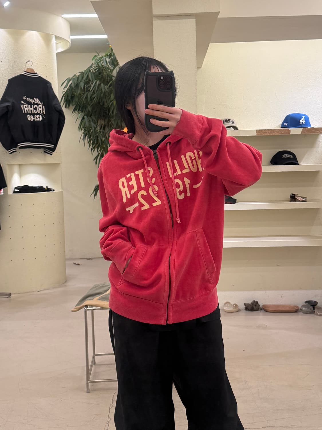 홀리스터 핑크 레터링 후드집업 U189 상품이미지1