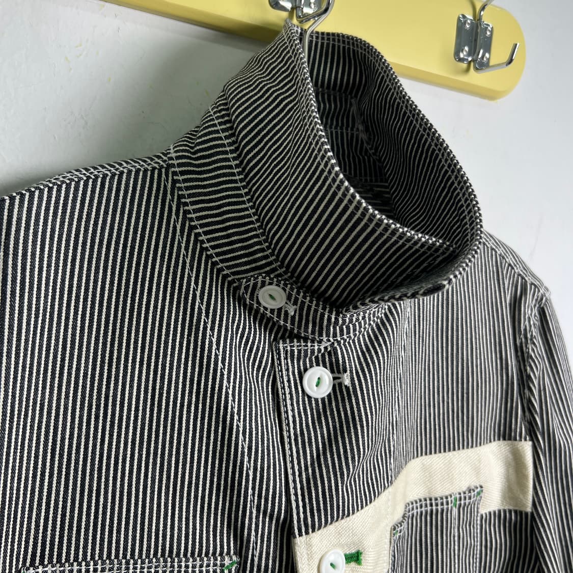 히로미치 나카노 히코리 스트라이프 커버올 자켓 L 상품이미지6