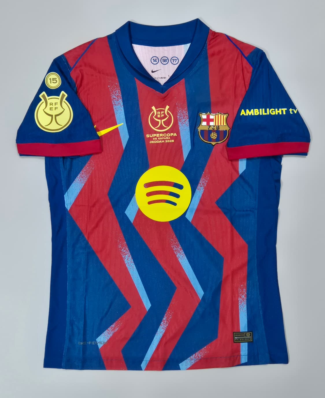 25-26 바르셀로나 포스 페드리 유니폼 M 슈퍼컵 패치 상품이미지2