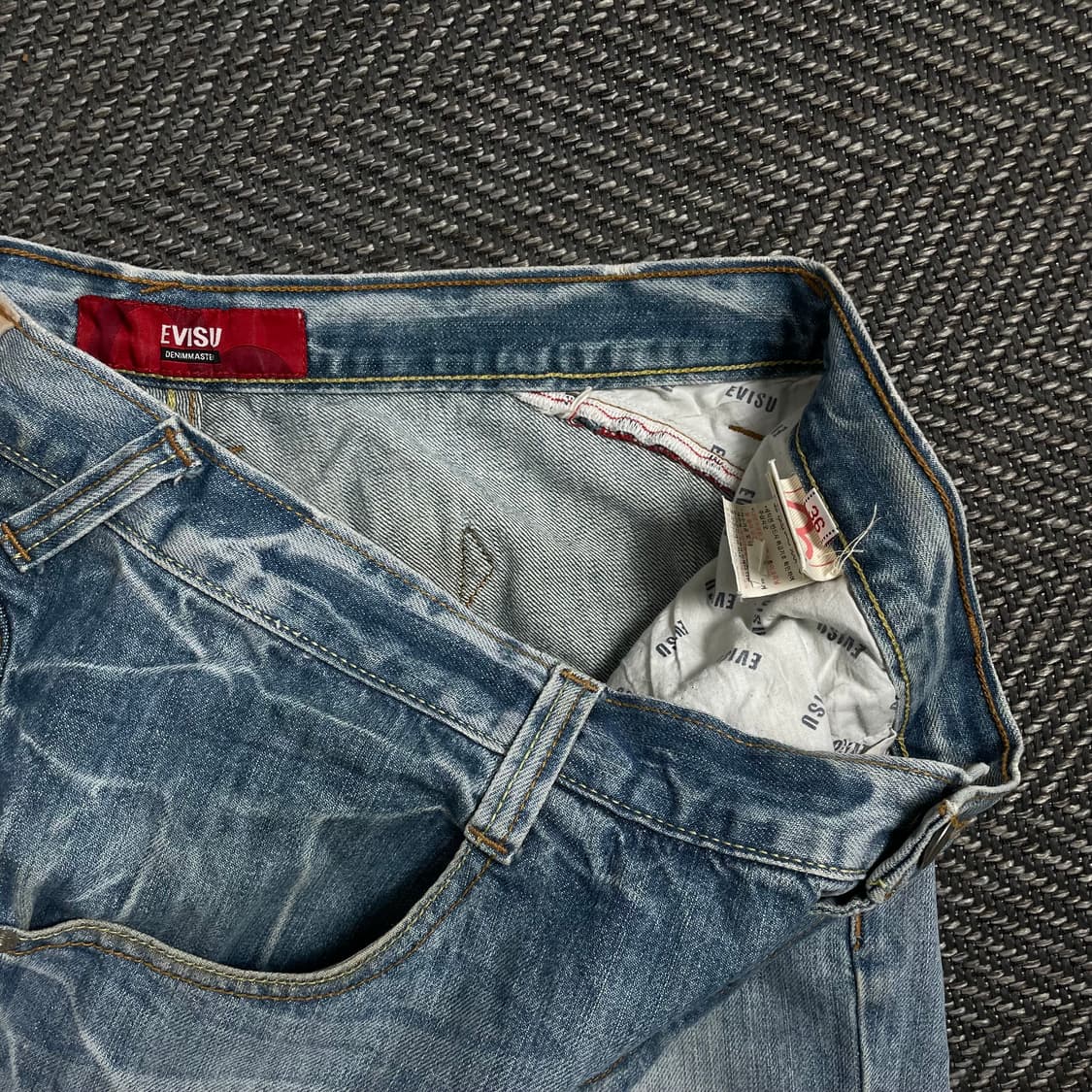 에비수 커팅 워싱 데님 버뮤다 팬츠y 4553 상품이미지6