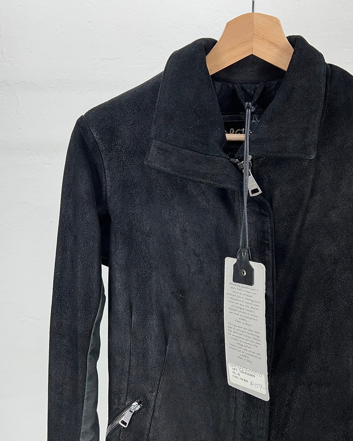 조르지오 브라토 하이넥 헴 스웨이드 램 레더 자켓 상품이미지2