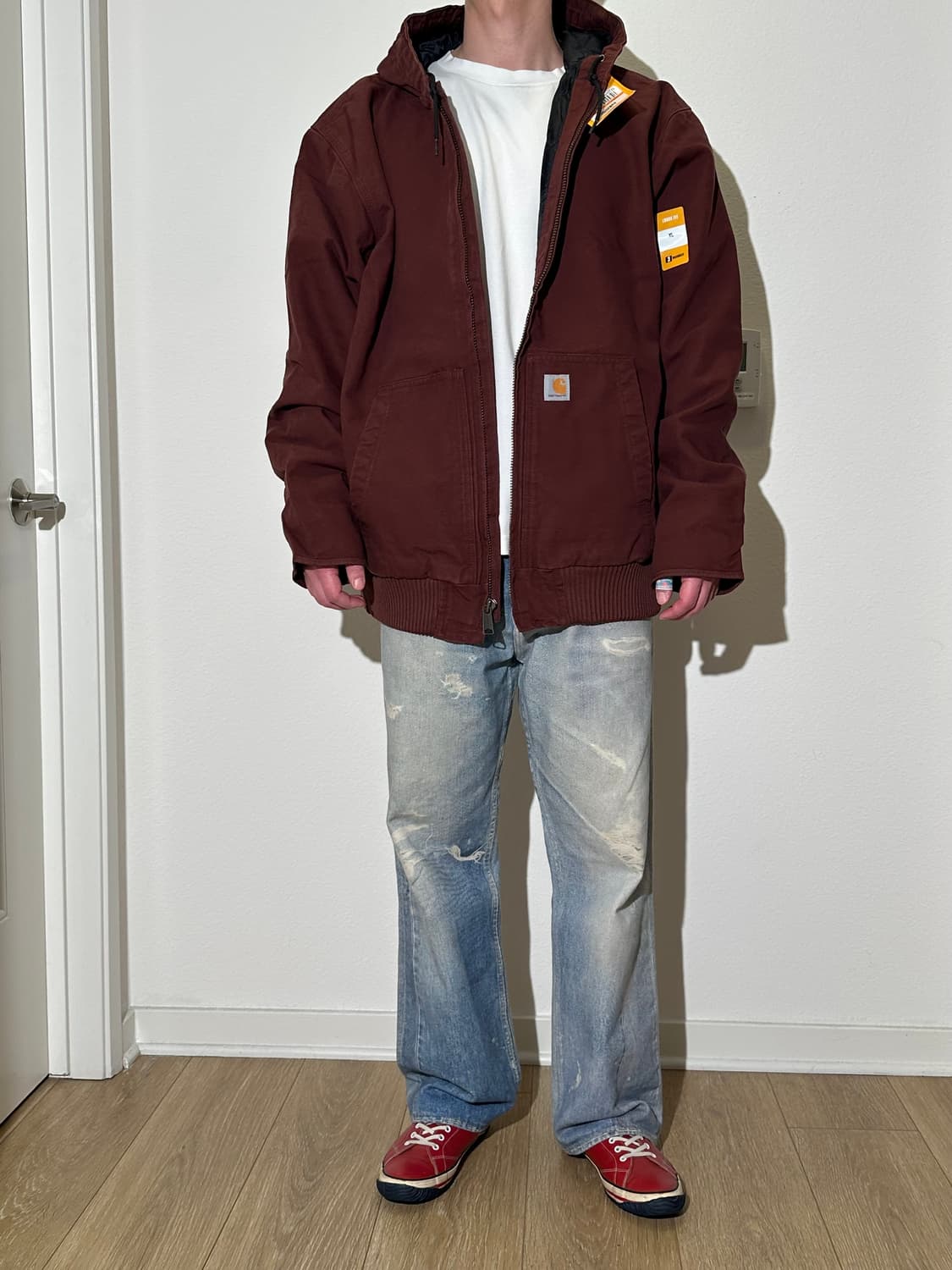 [XL] 칼하트 J130 워시드 덕 엑티브 자켓 다크시더 상품이미지1