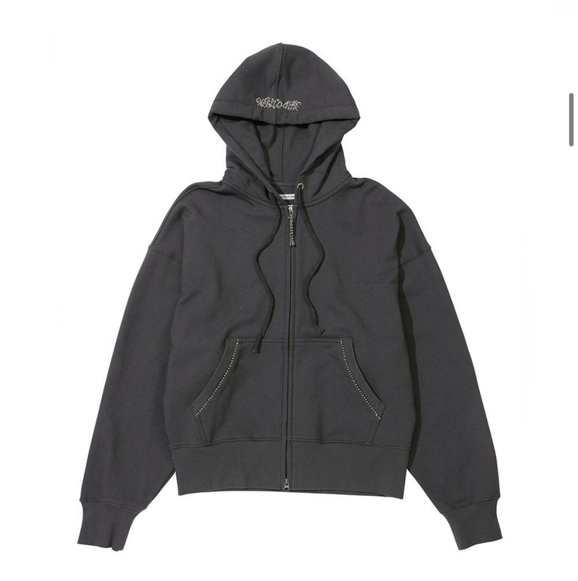 스컬프터 Beaded Saint Hoodie Zip-Up Charcoal 상품이미지2