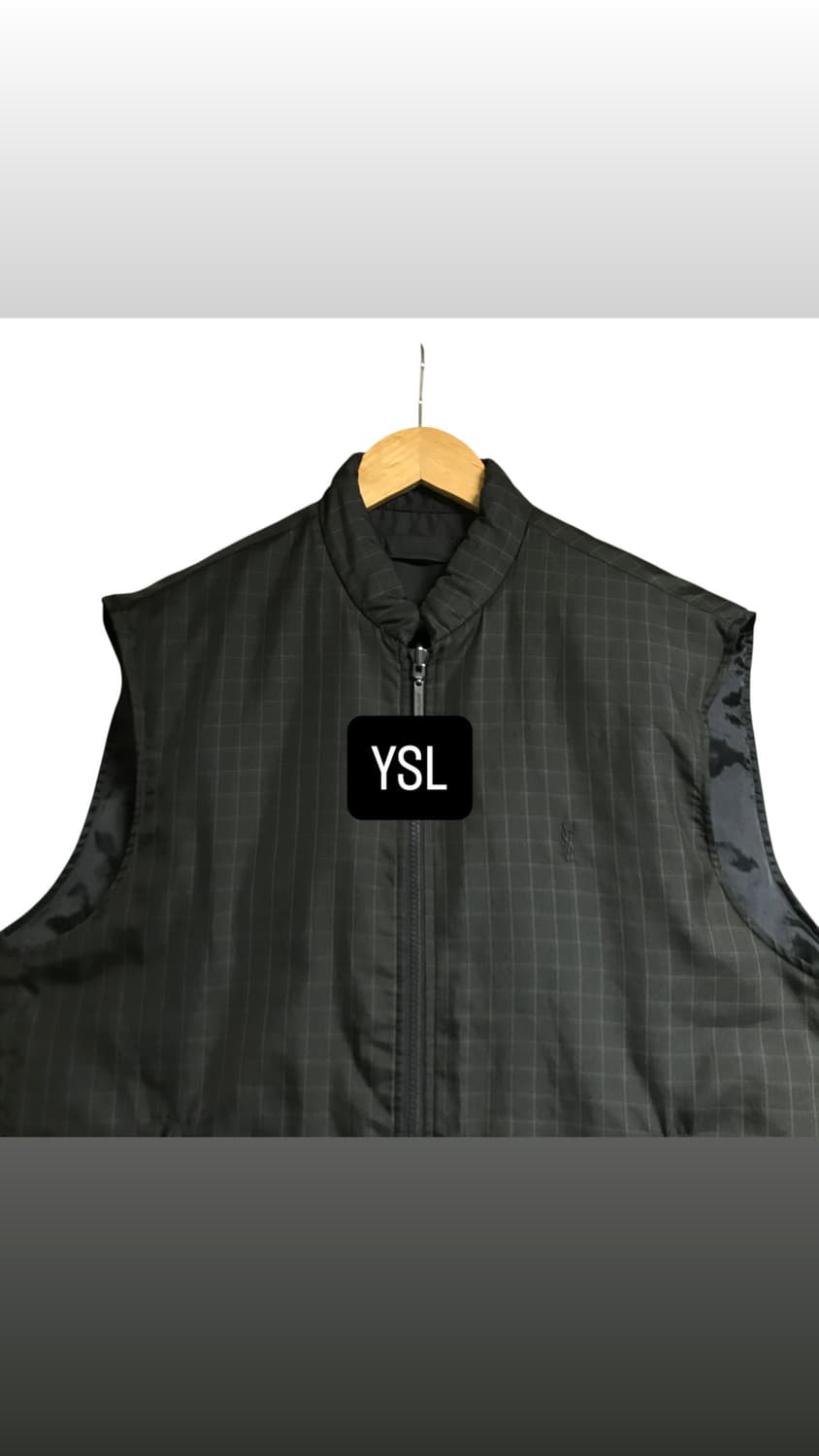 입생로랑 90s 체크 베스트조끼 상품이미지1