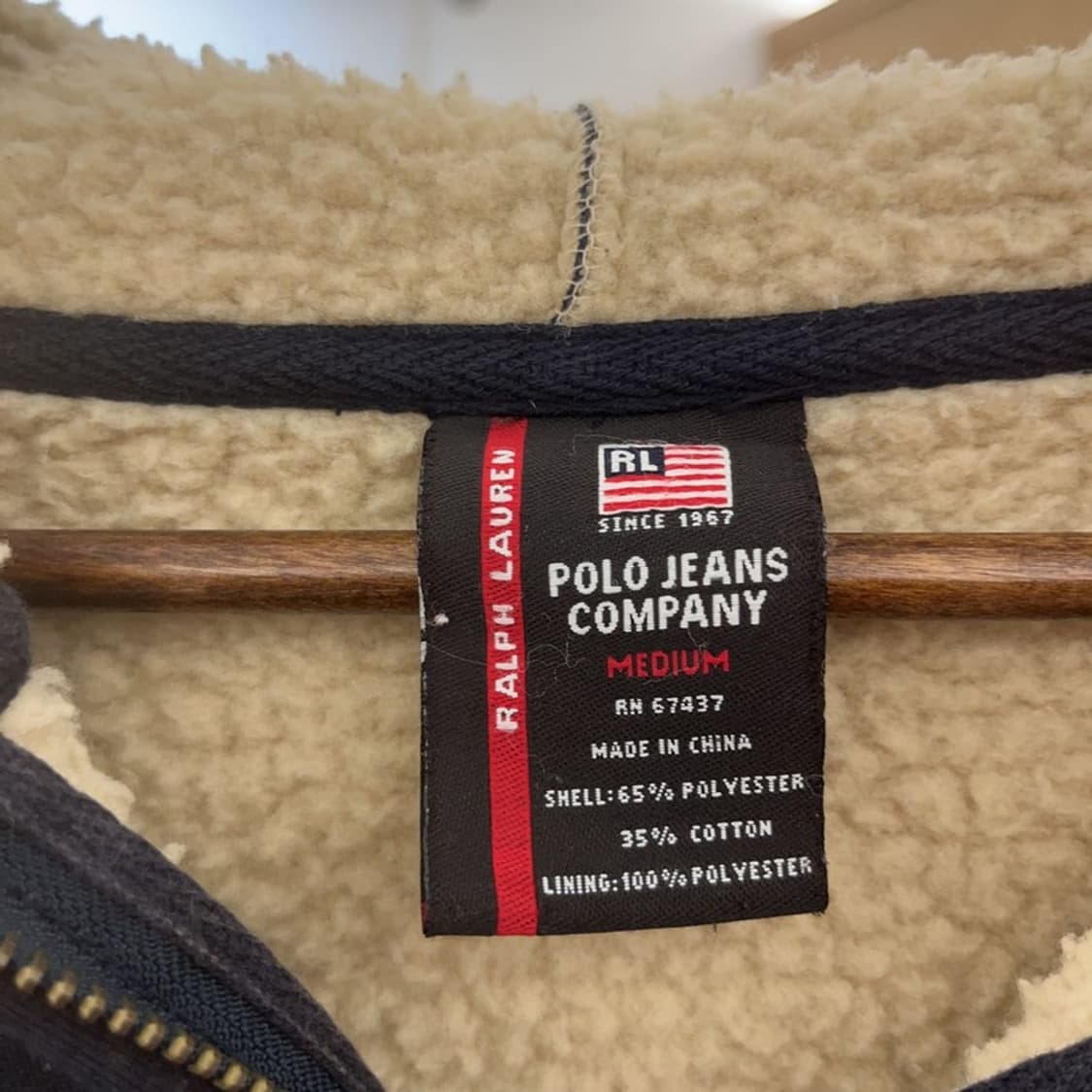 폴로 랄프로렌 올드스쿨 레트로 자수 양털 후드집업 M C09675 상품이미지5
