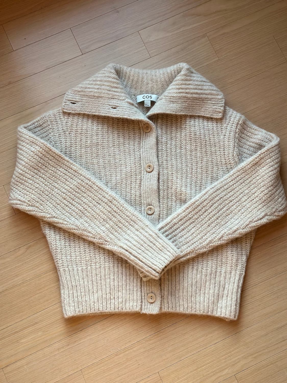 COS 여성 스프레드 칼라 울 가디건 S 상품이미지6