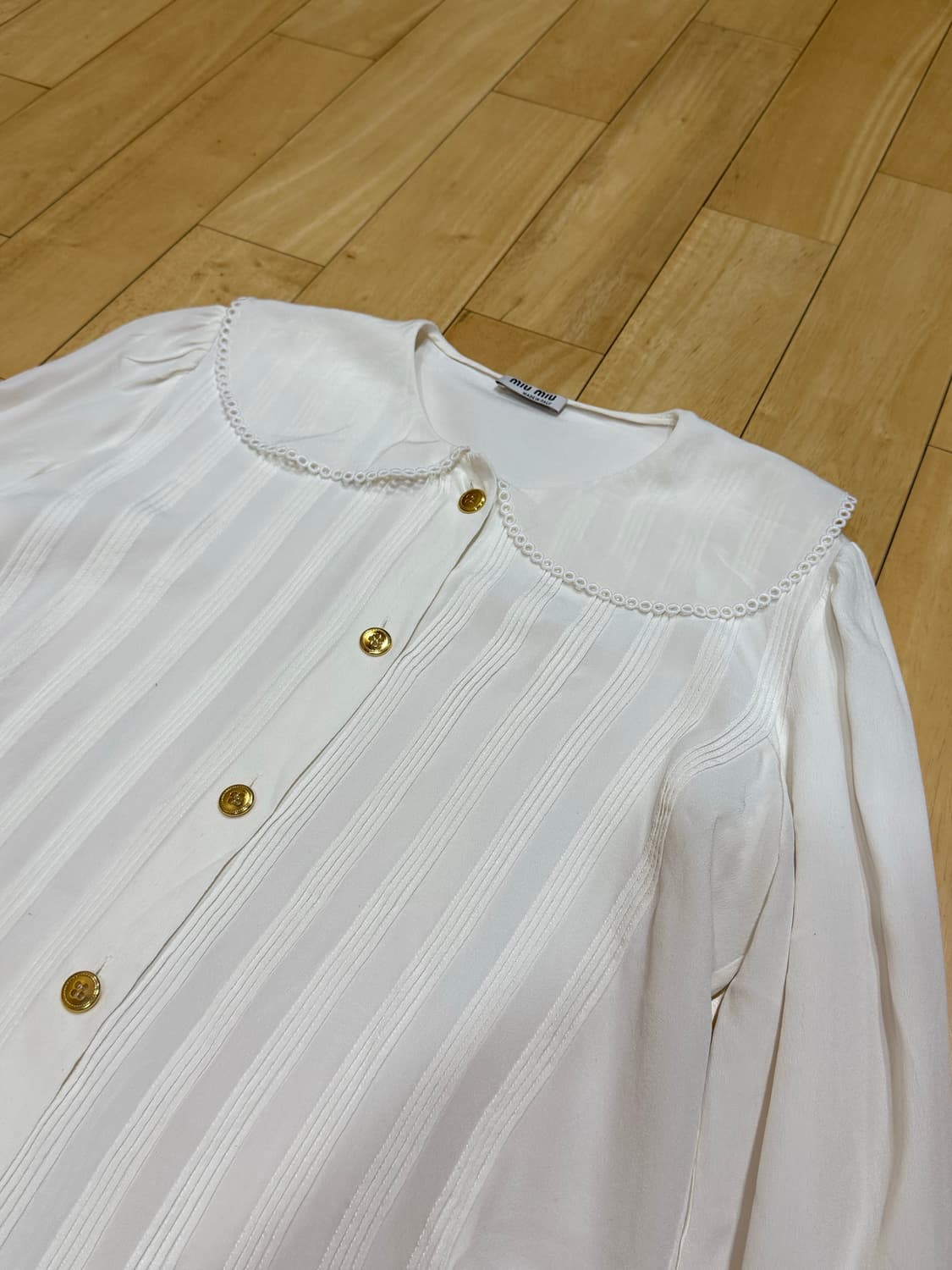 미우미우 레이스 카라 블라우스 상품이미지2