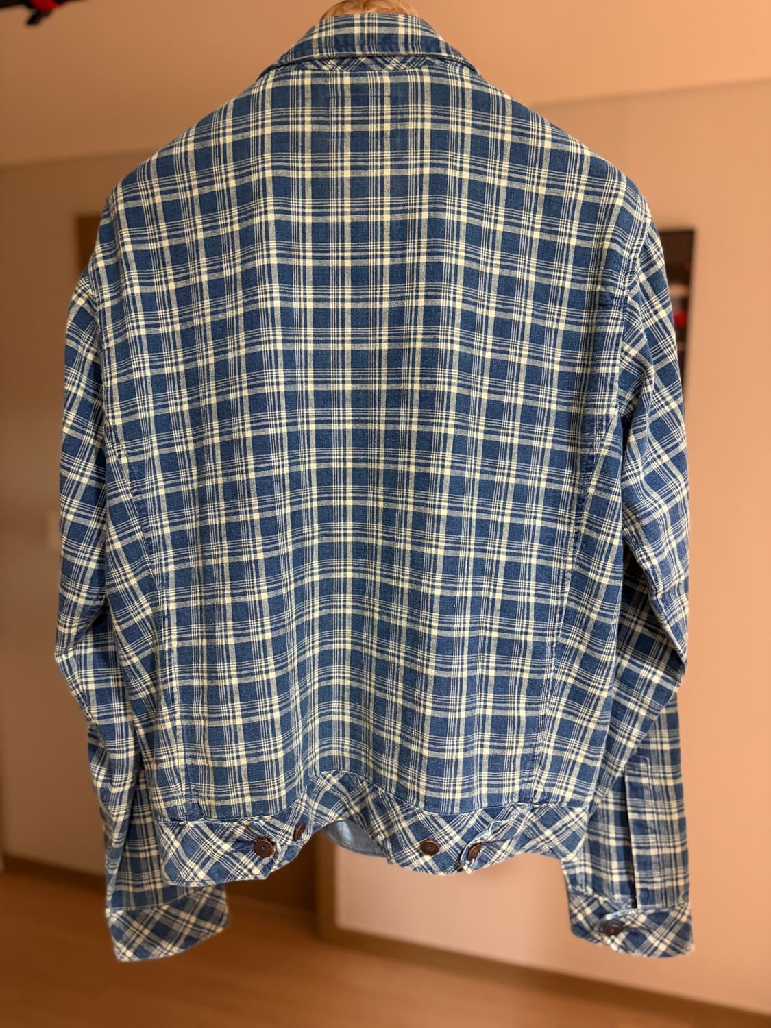 (M) RRL 인디고 체크 린넨 체크 자켓  상품이미지7