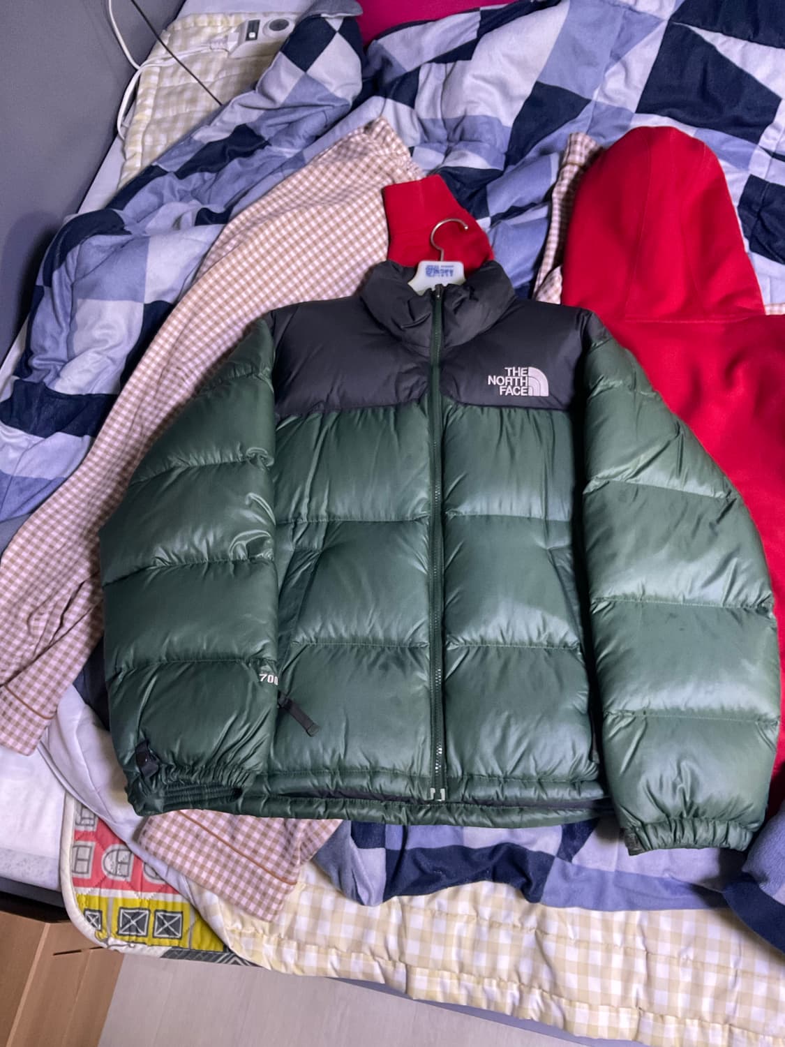 노스페이스 700 눕시 패딩 카키 S 상품이미지1