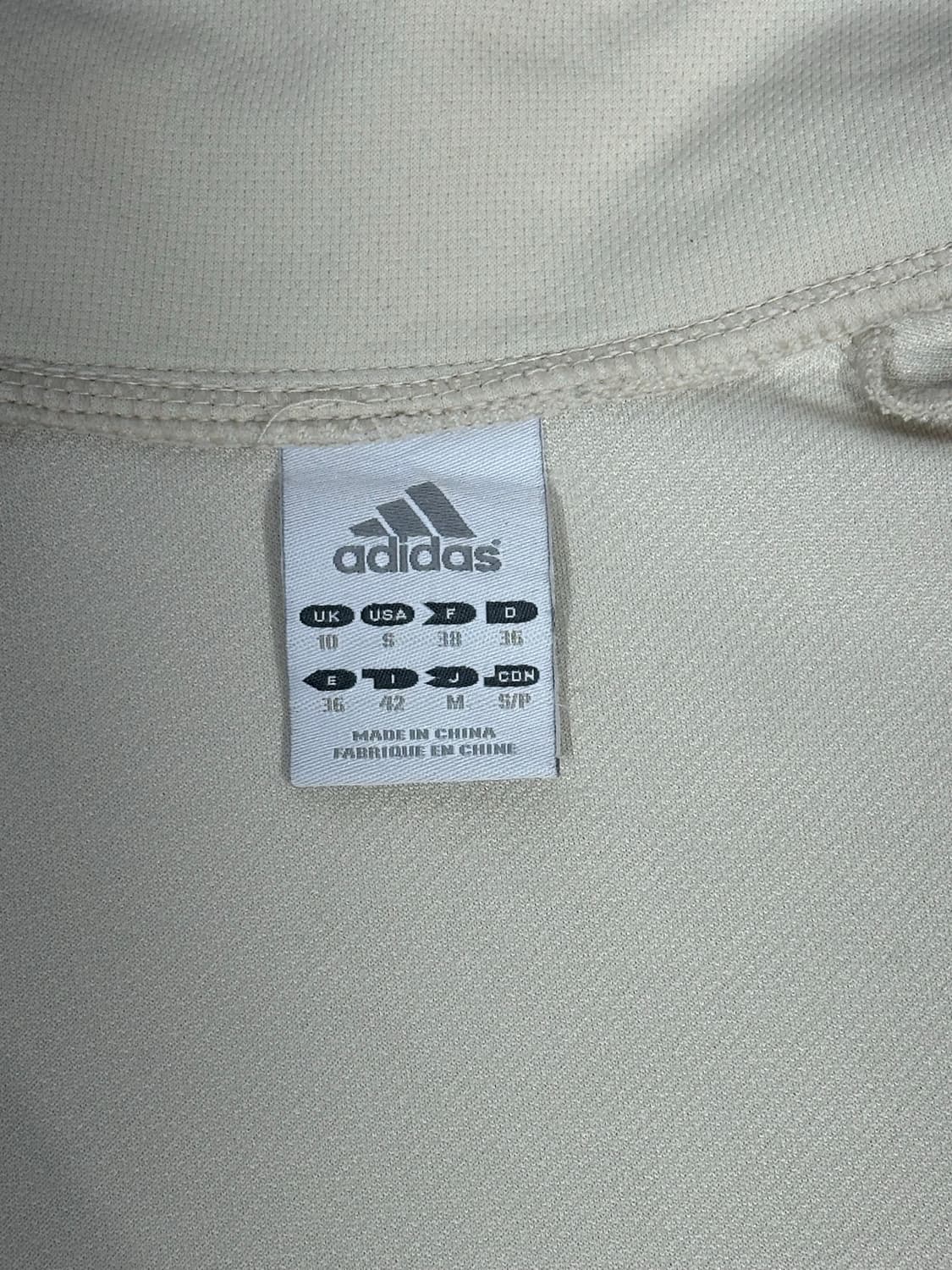 아디다스 베이지 옐로우 삼선 오버핏 스몰 로고 트랙탑 져지 M 상품이미지7