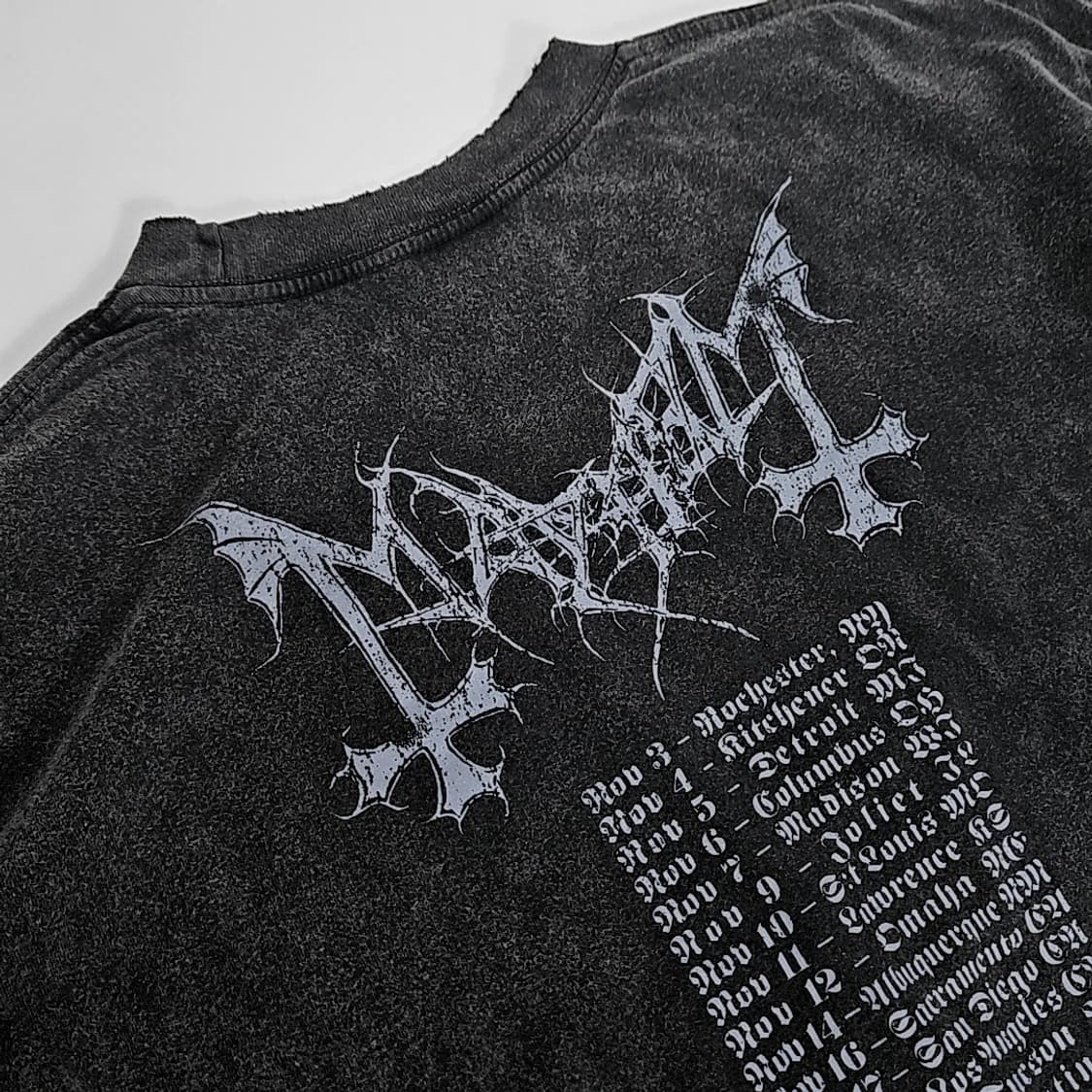 Mayhem 웨스턴 리벳 밴드 투어 티셔츠 (dark gray) 상품이미지6