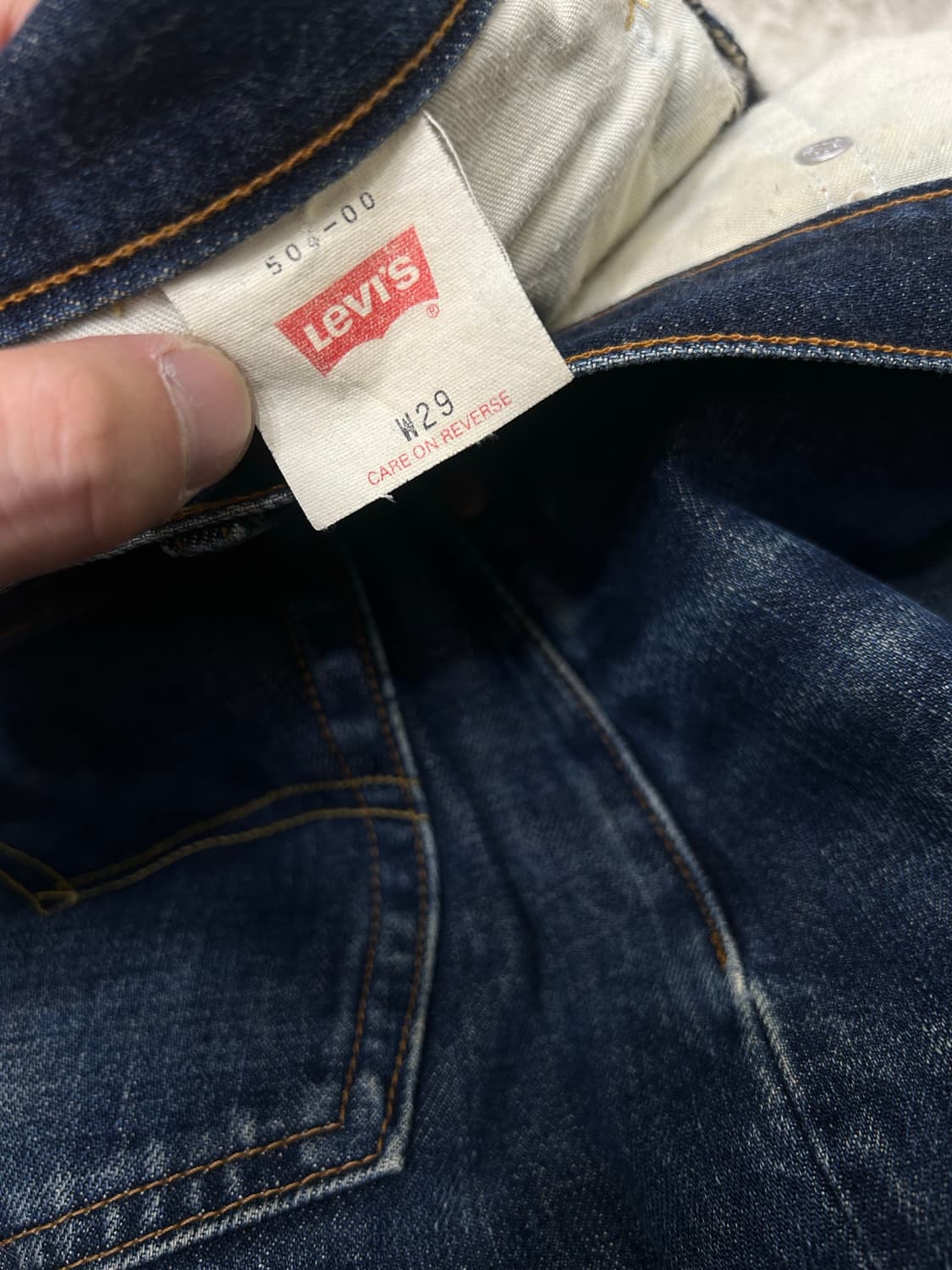 [29]리바이스504 레귤러 스트레이트 핏 워싱 데님팬츠/일본판 상품이미지4