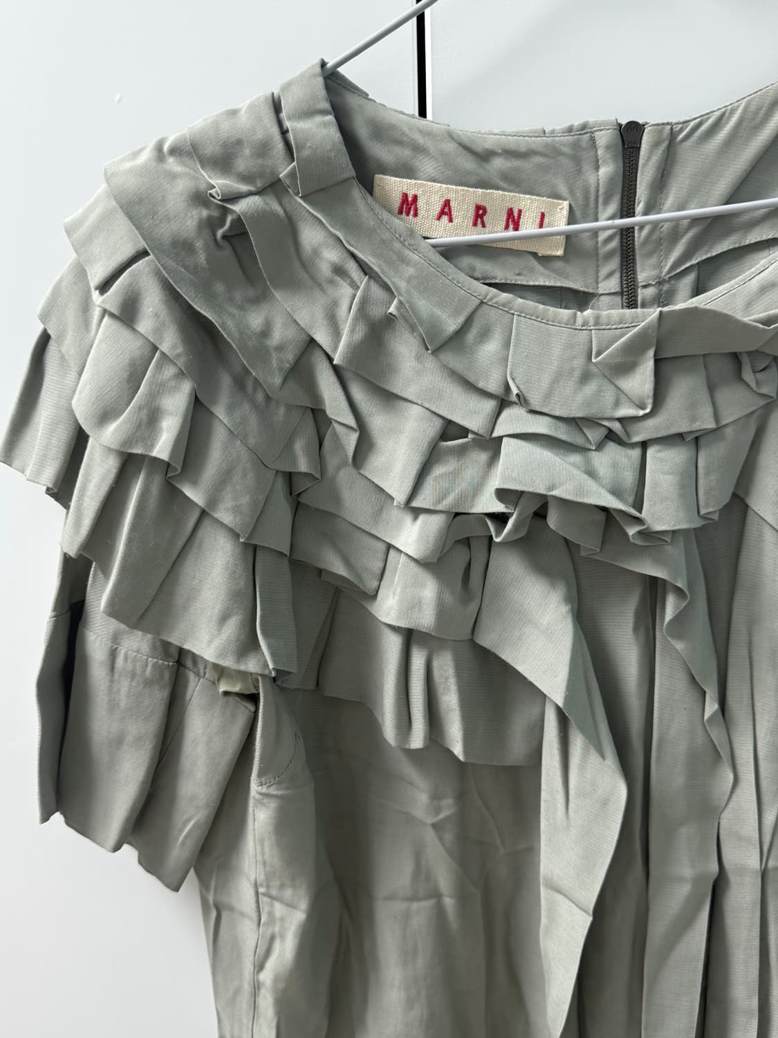 마르니 러플 그레이 원피스 상품이미지3