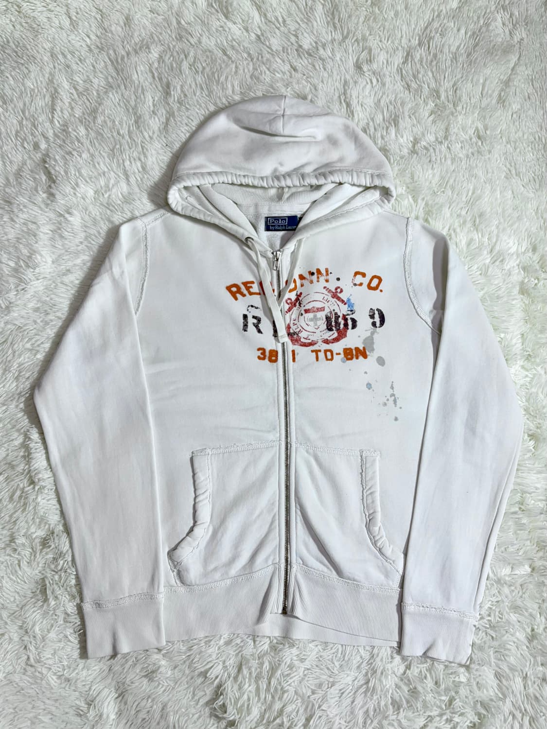 폴로 랄프로렌 화이트 빅로고 후드집업  상품이미지3