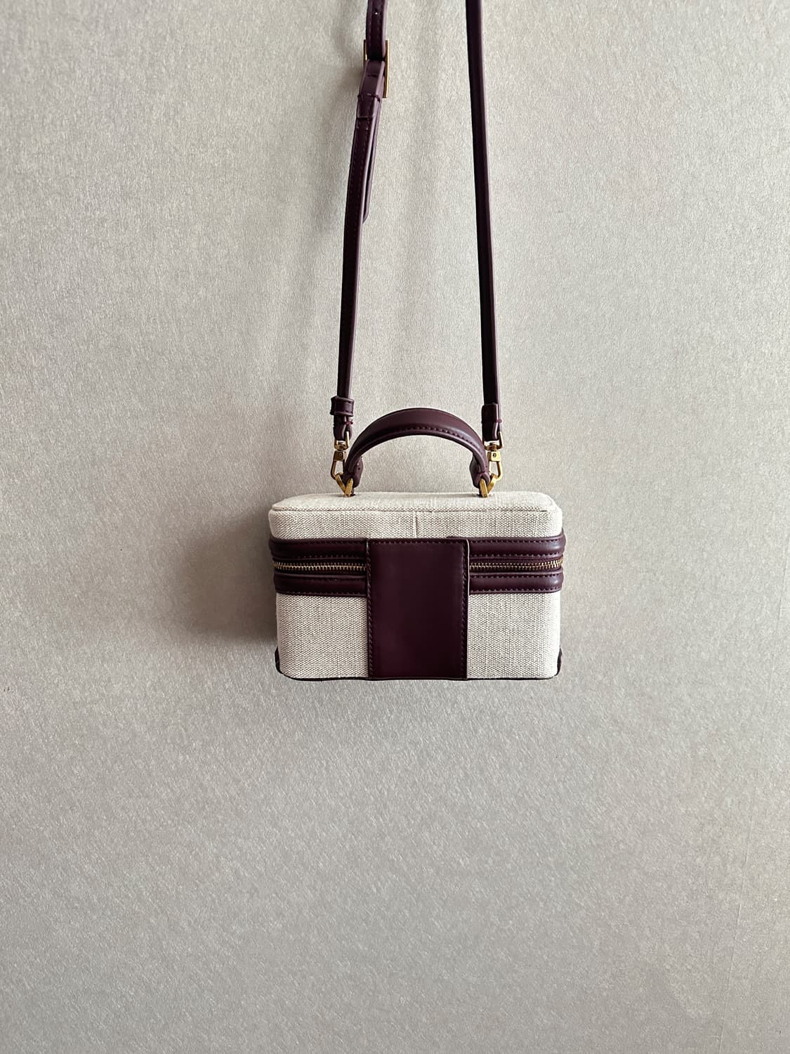 자라 하드백 버건디 상품이미지5