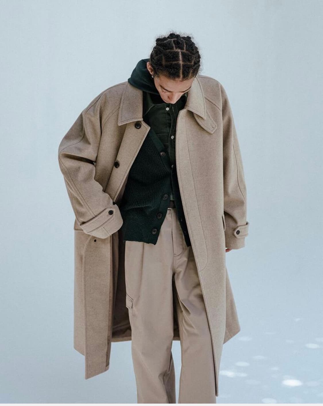 비슬로우 케시미어 발마칸 코트 오트밀 L 상품이미지2