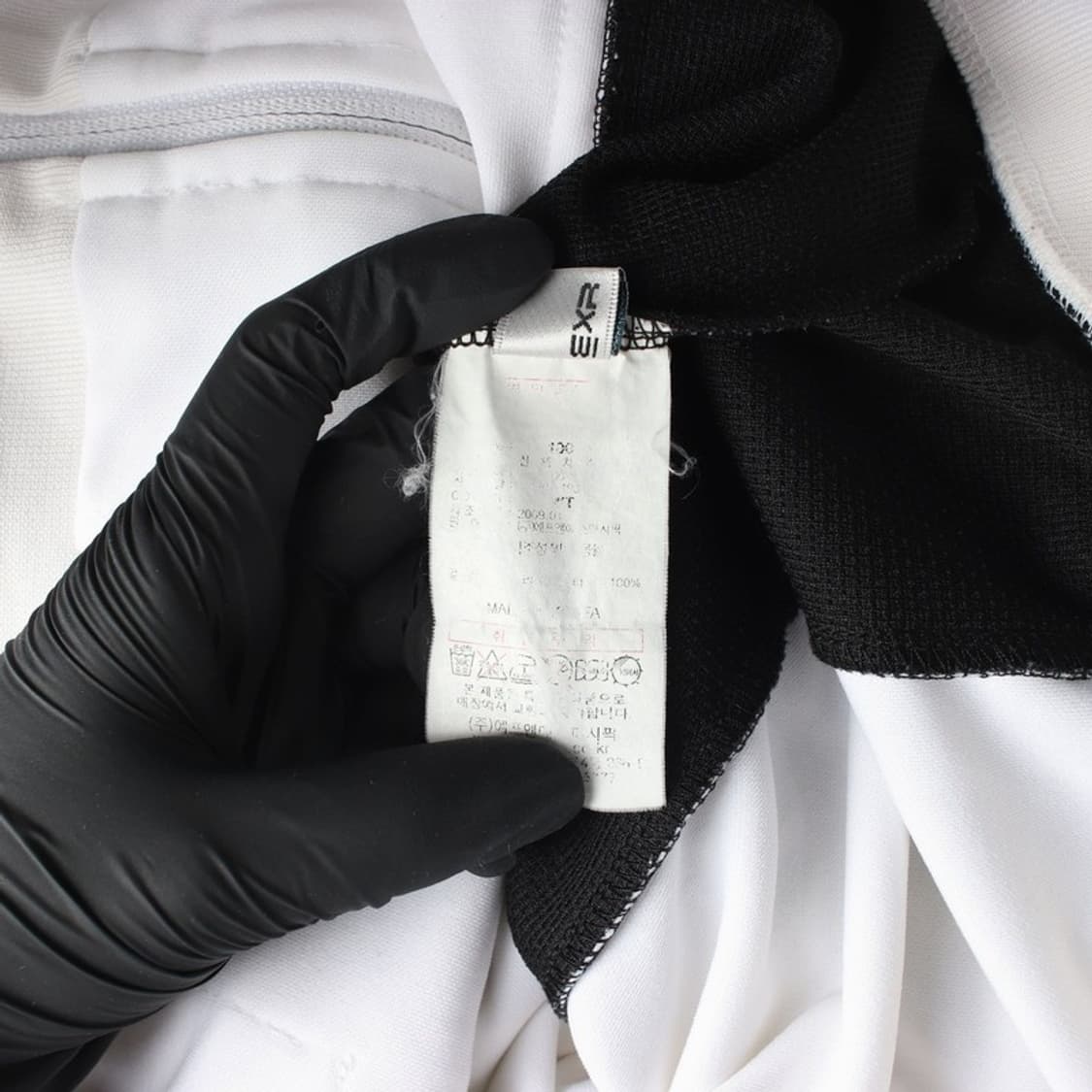 EXR 블랙 화이트 배색 짚업 트랙탑 L 상품이미지6