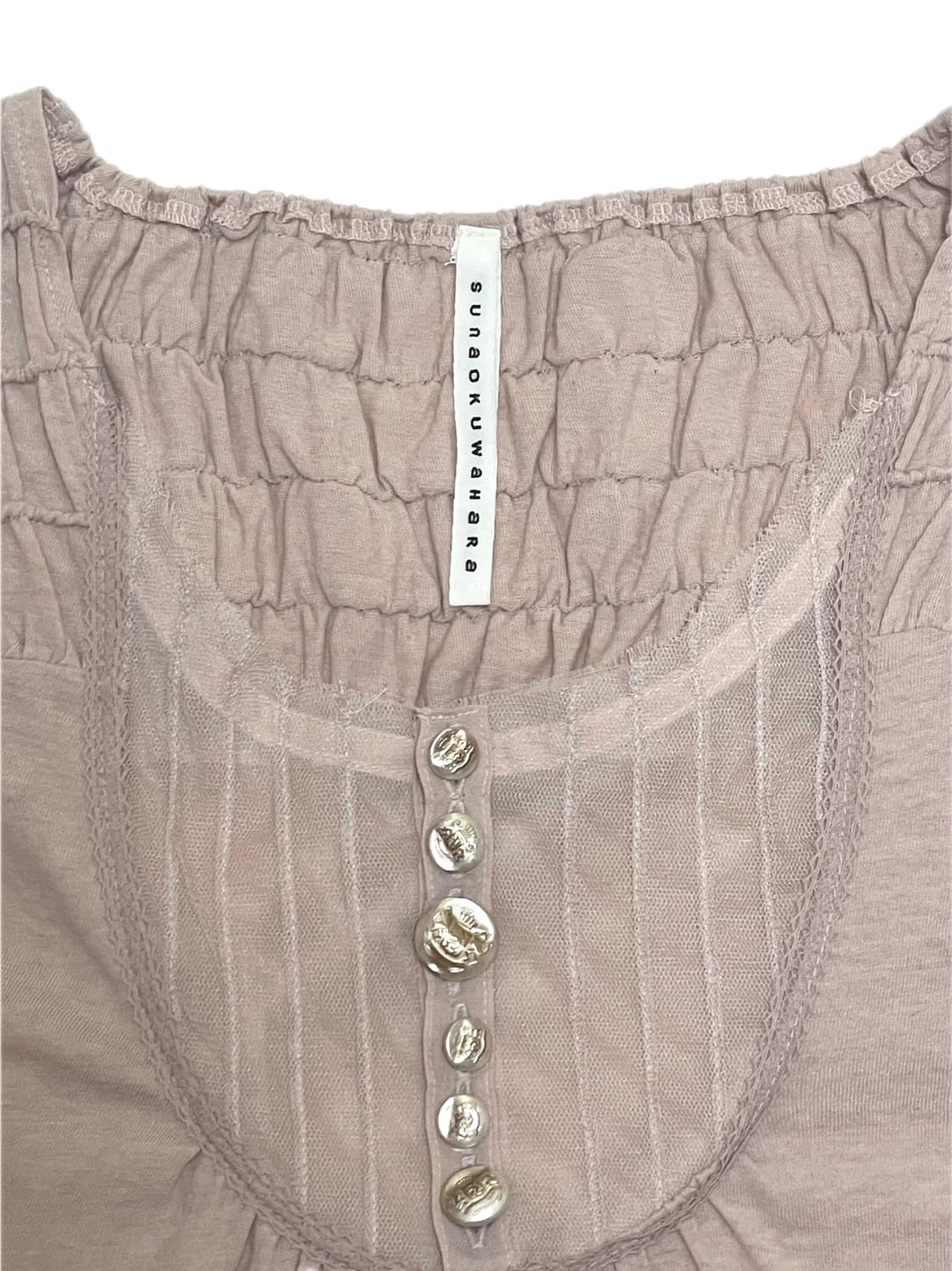sunao kuwahara button pink dress 상품이미지2